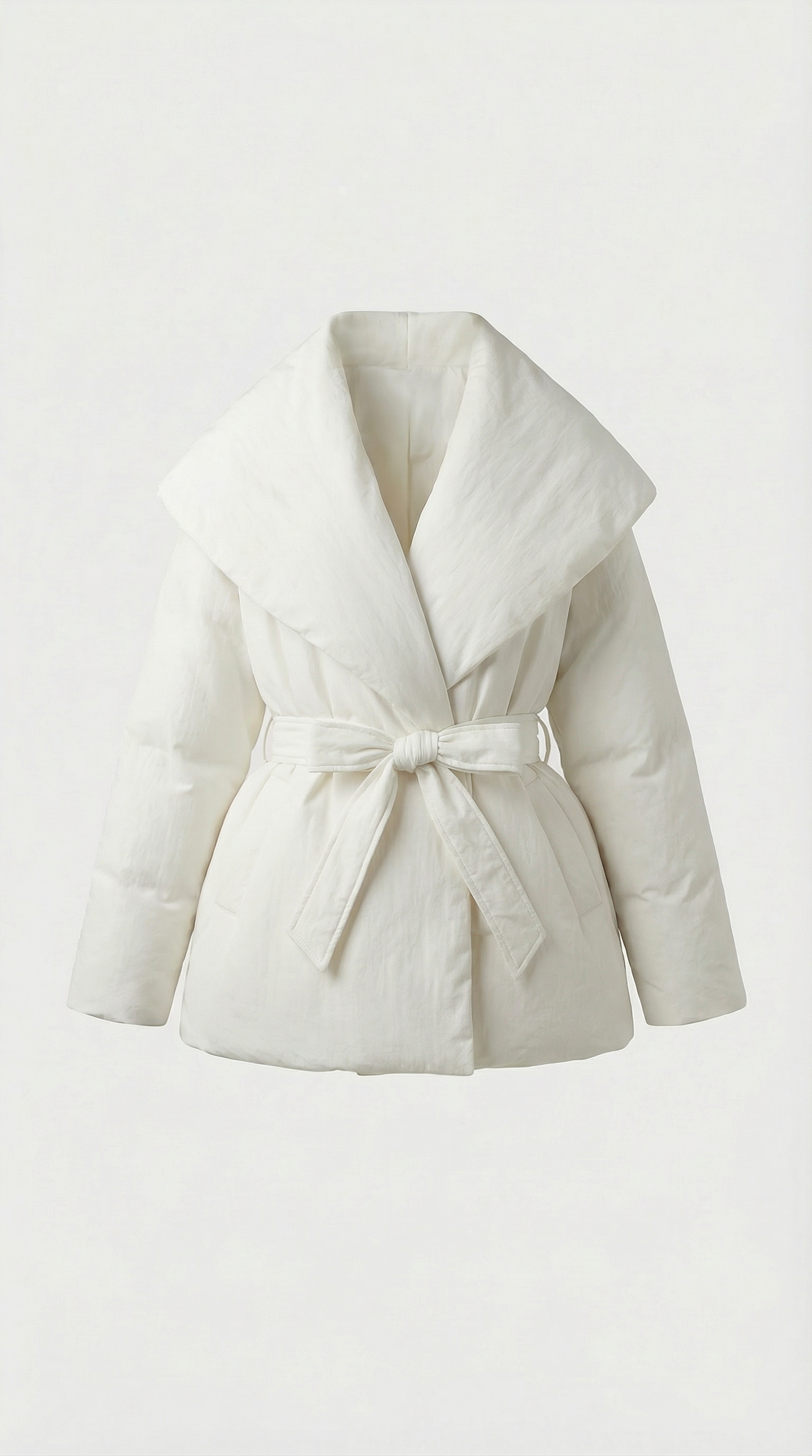 Caliss - Giacca con Colletto Oversize e Fiocco, Vita Slim con Lacci