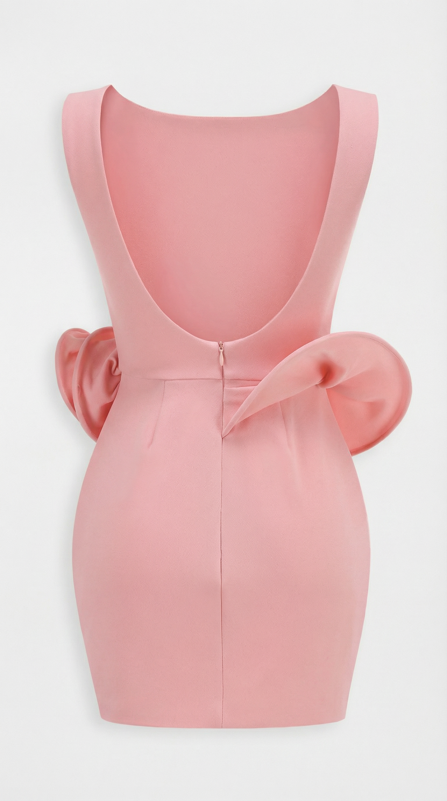 Lumina - Pink Backless Dress with Magnifique Rose Accent