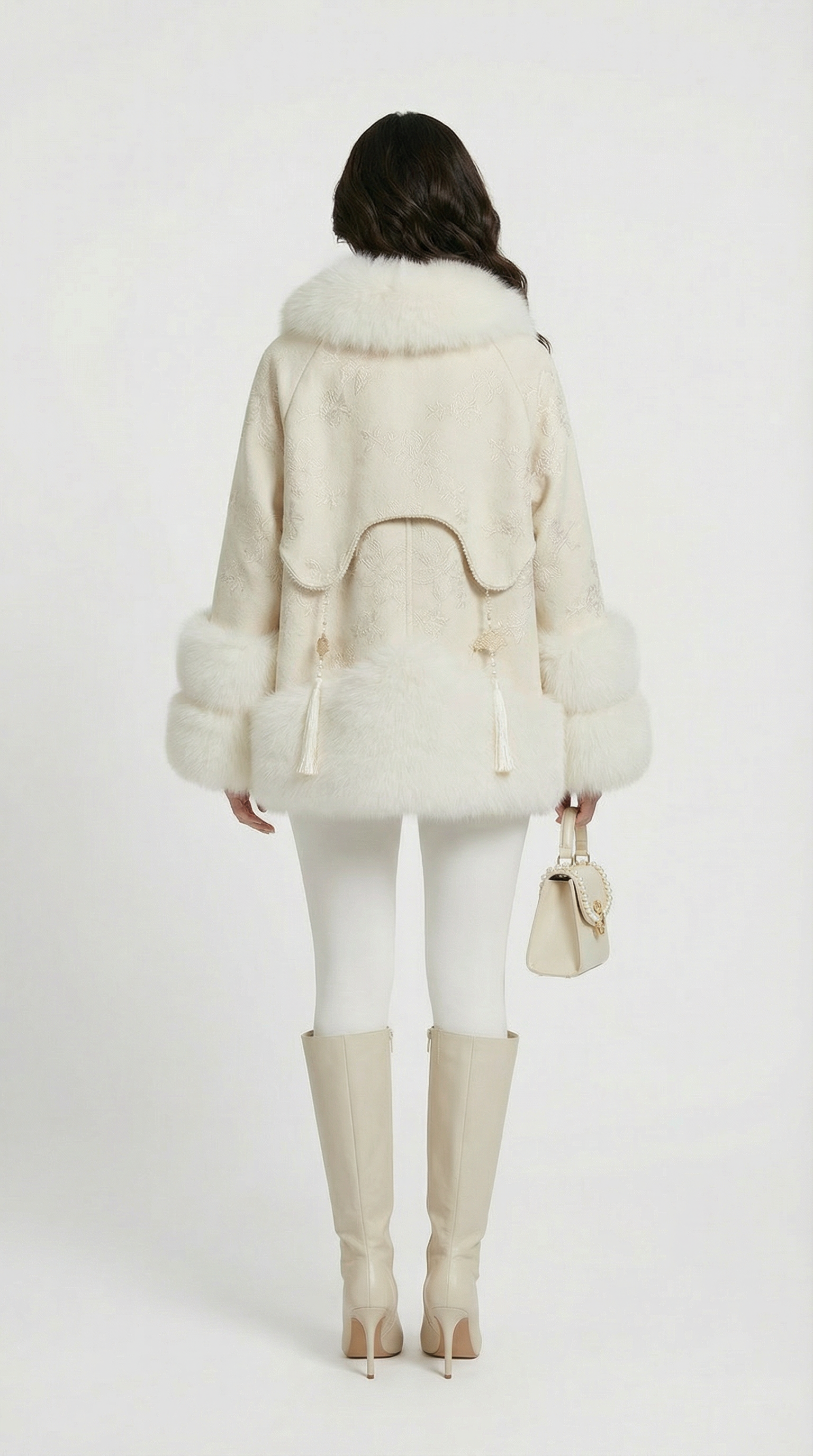 Aeris - Giacca Imbottita in Pelliccia Vegana di Volpe e Piumino