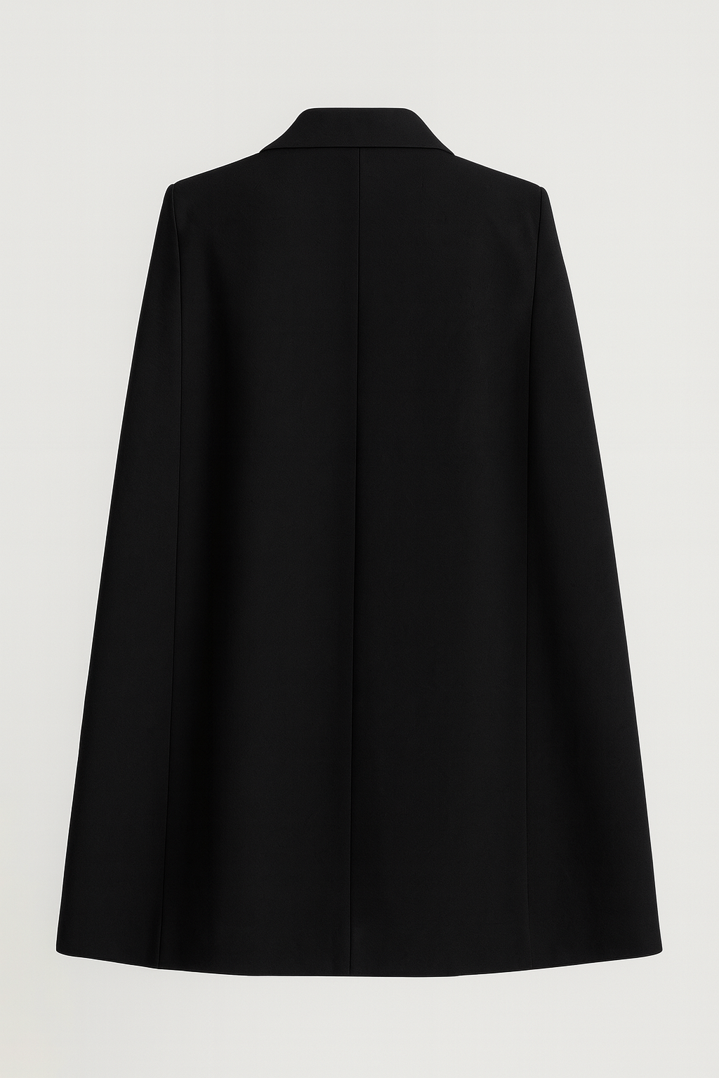 Larienne - Vestido estilo capa con escote en V profundo y botones llamativos en negro