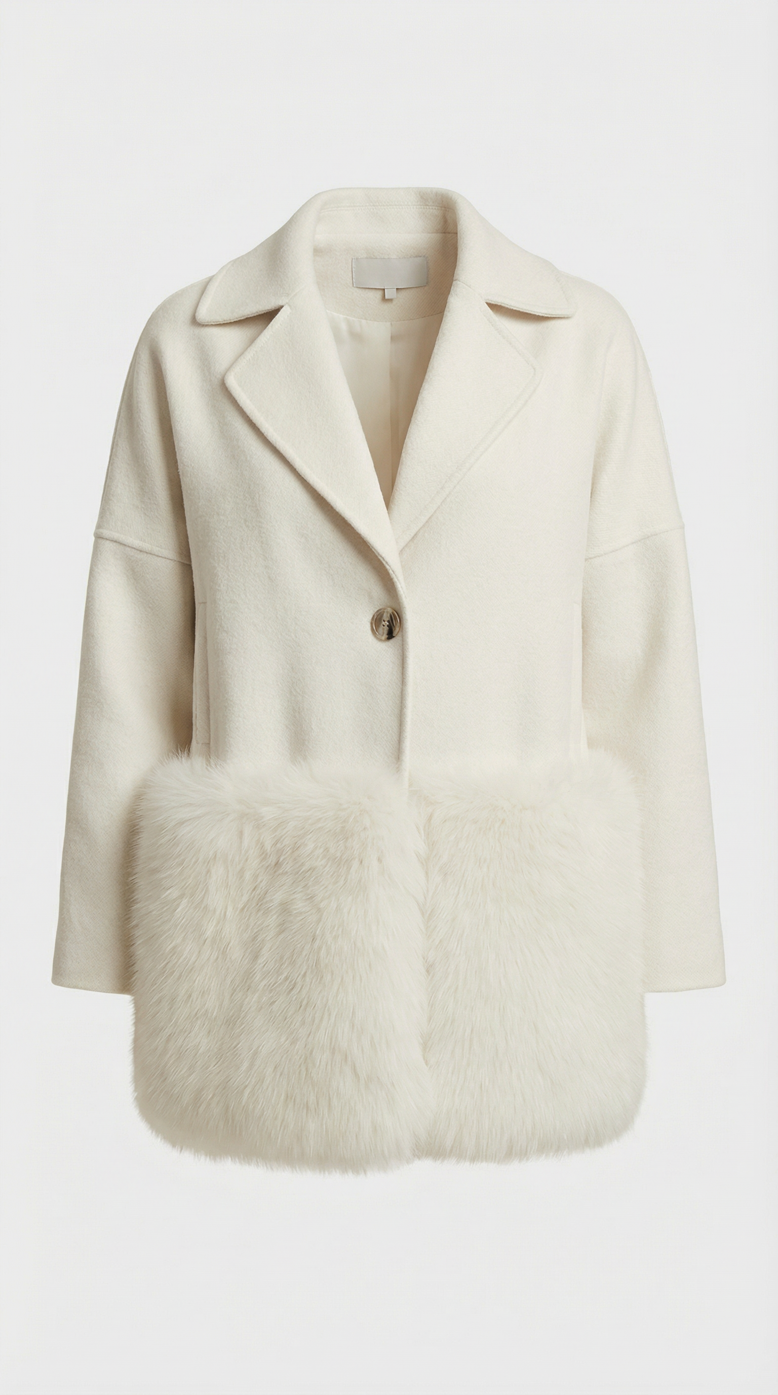 Ashen - Giacca con Tasche Grandi in Misto Lana e Cashmere
