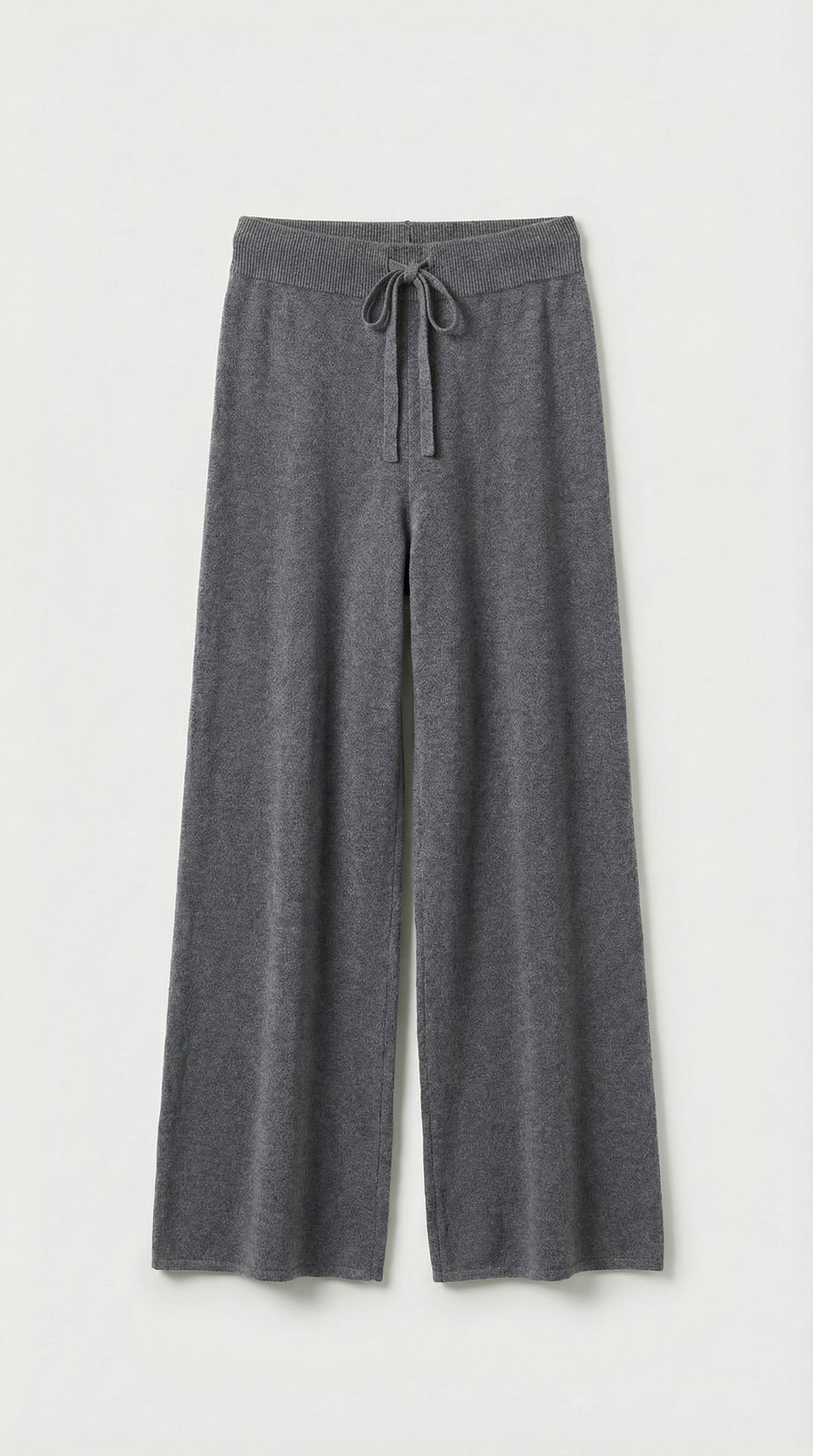 Vilo - Conjunto 100% Lana con Suéter Grueso y Pantalones Anchos Gris