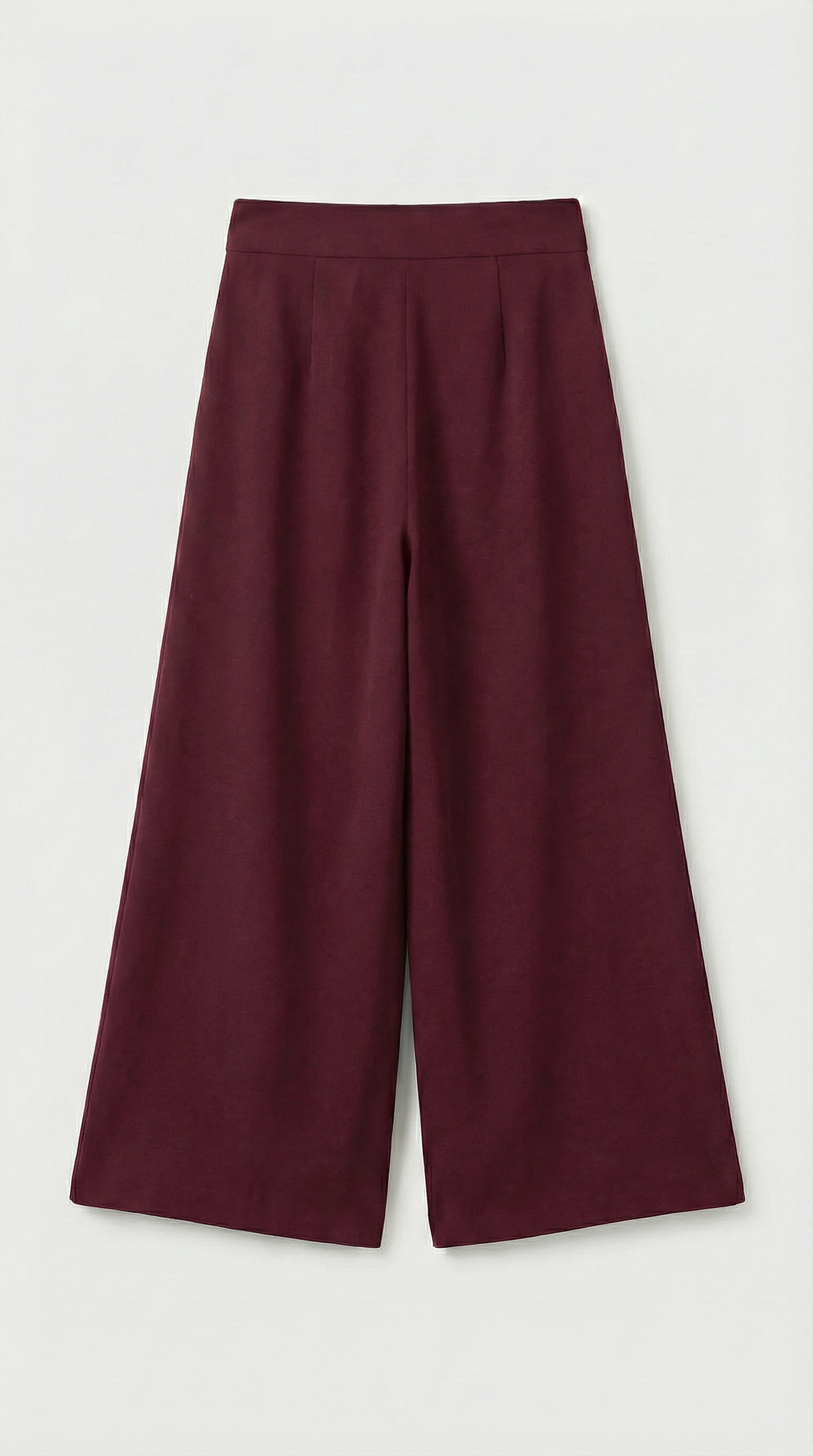 Epure - Wide-Leg Tailored Trousers Burgundy