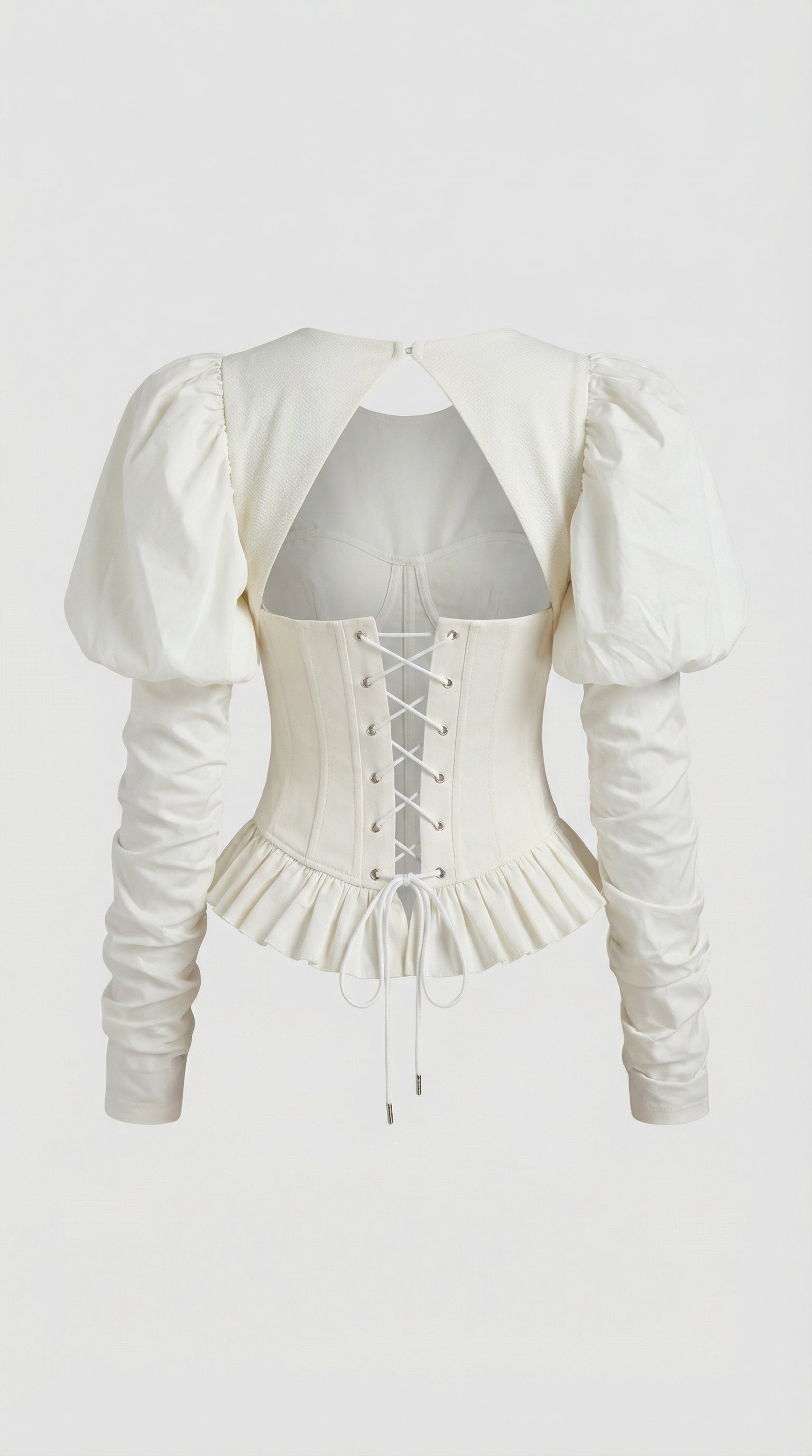 Noble - Top corpetto plissettato chic a spina di pesce