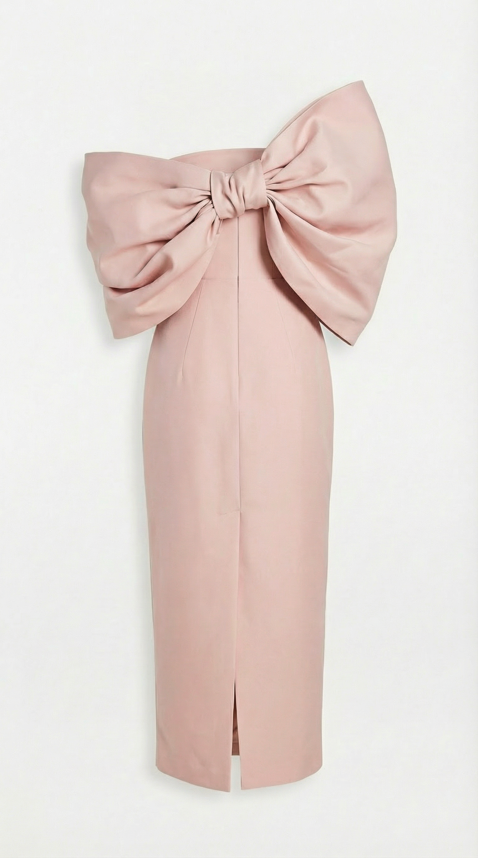 Modis - Robe midi asymétrique à nœud sculpté rose