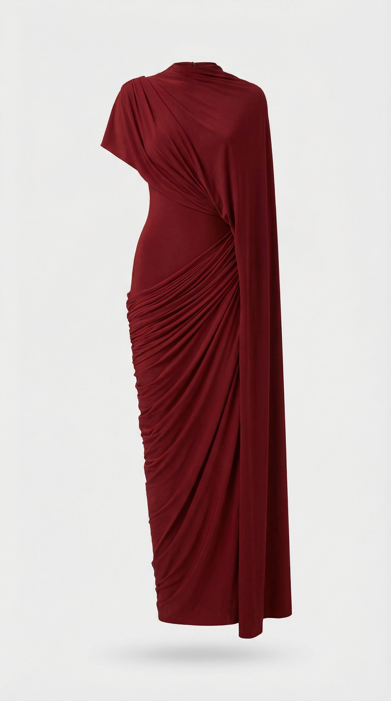Mira - Greek-Style Draped Wrap Maxi Dress