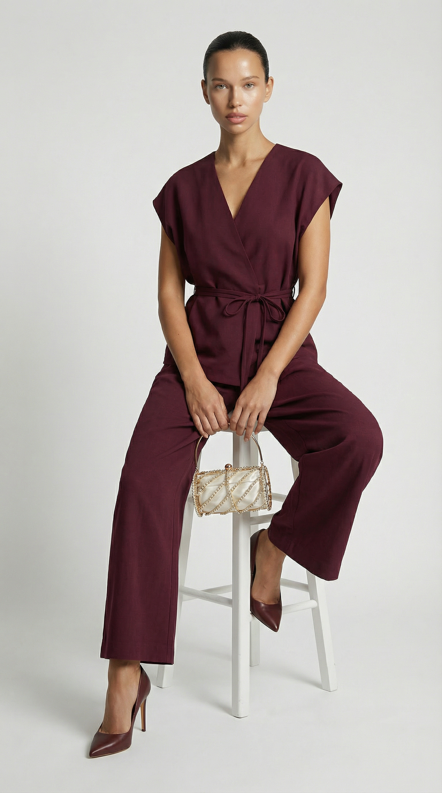 Celeste - Mála Clutch Cearnógach Le Diamantanna