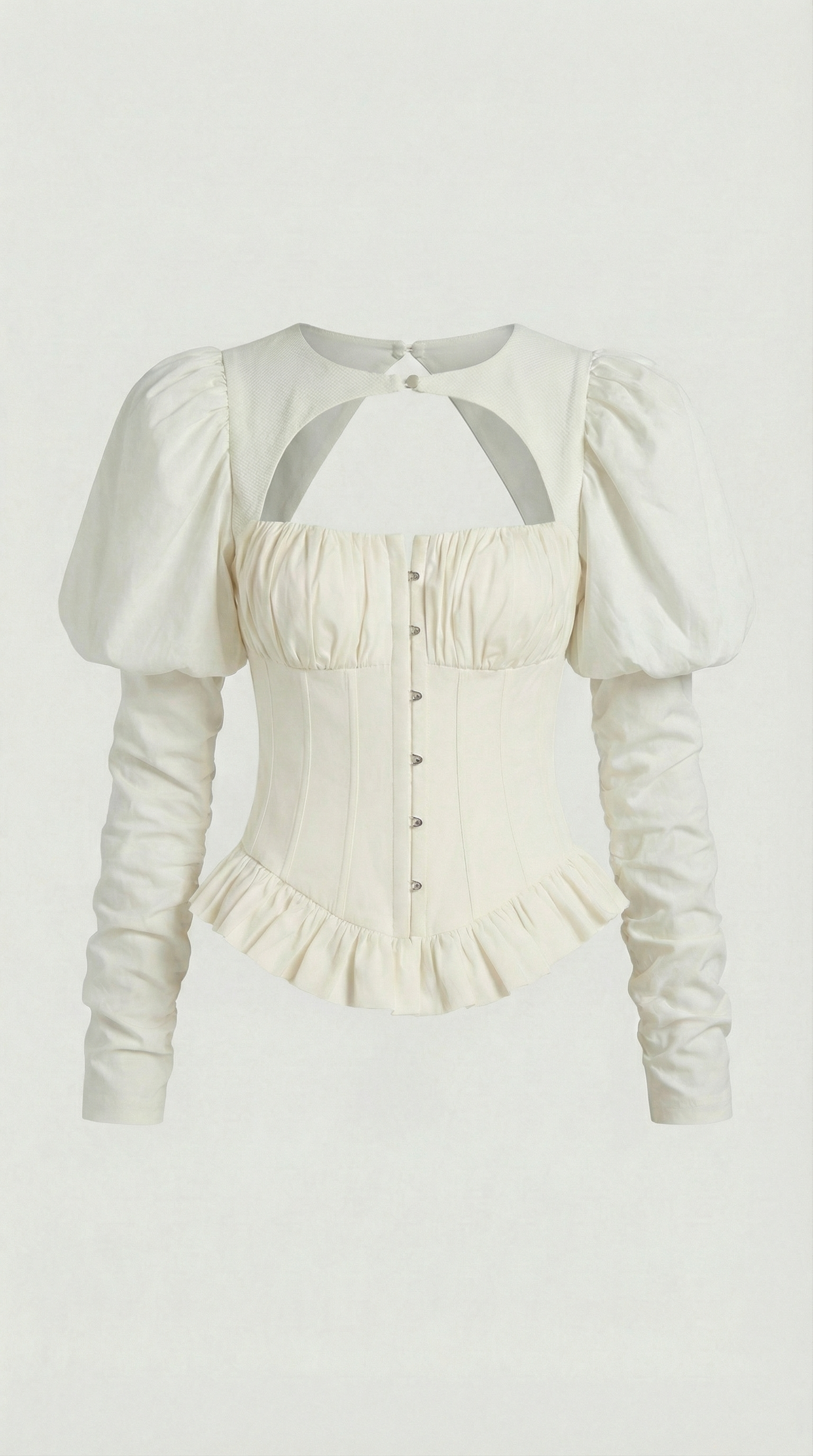 Noble - Top corpetto plissettato chic a spina di pesce