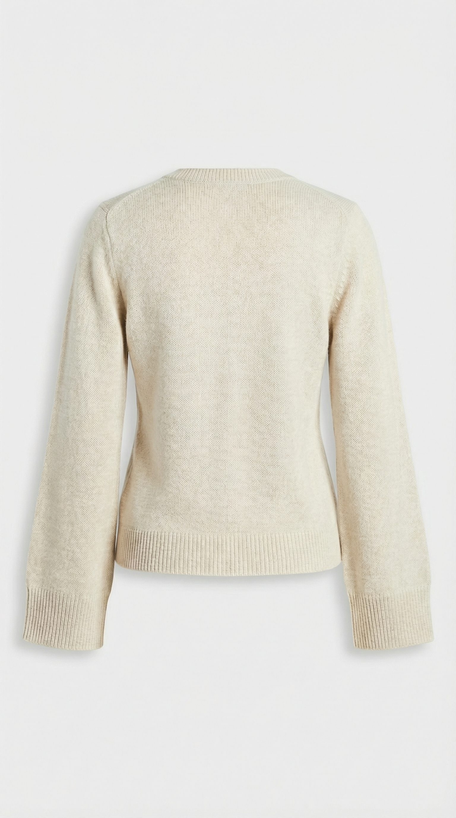 Kaya - Minimalistische weich gestrickte Strickjacke Elfenbein