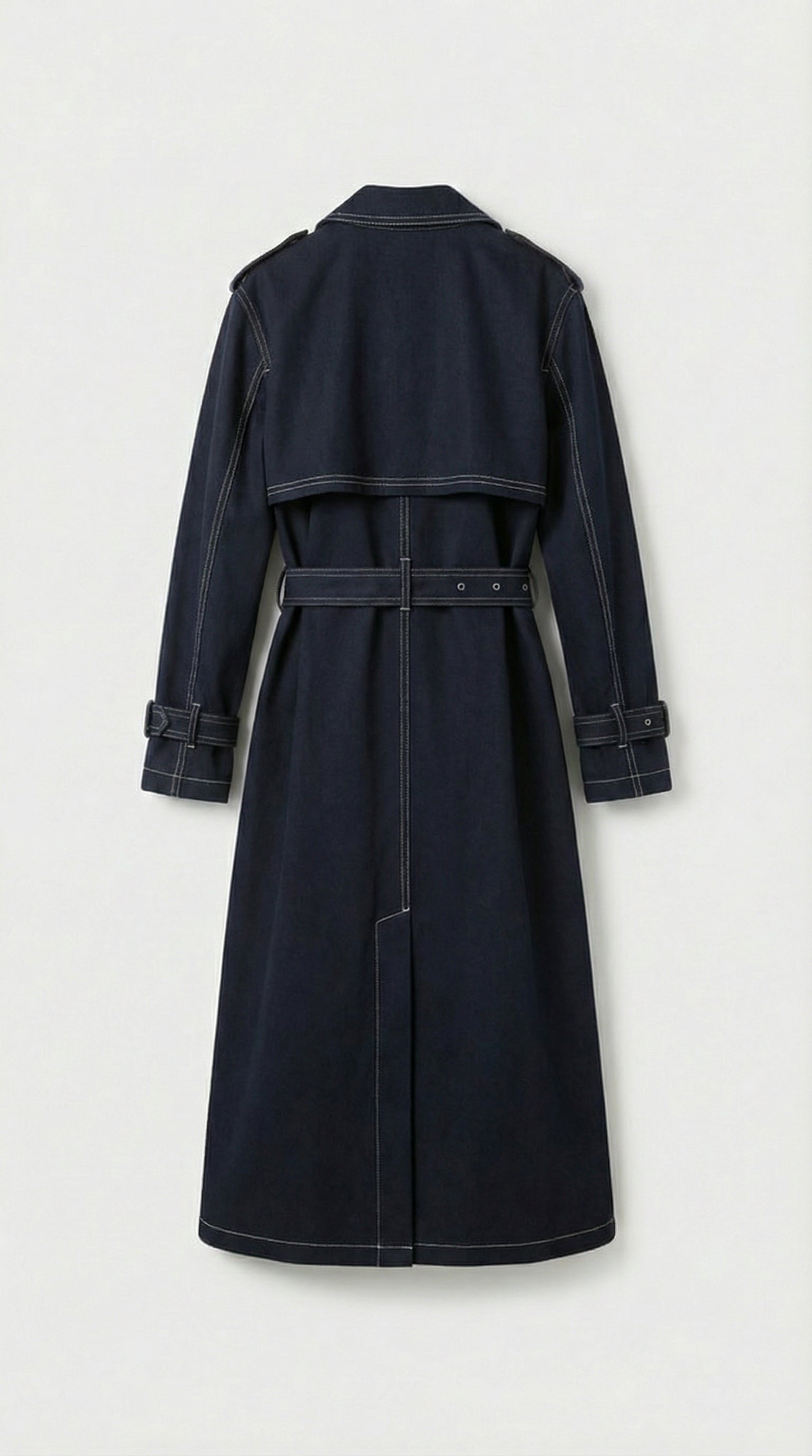 Aira - Britischer Stil Denim-Trenchcoat