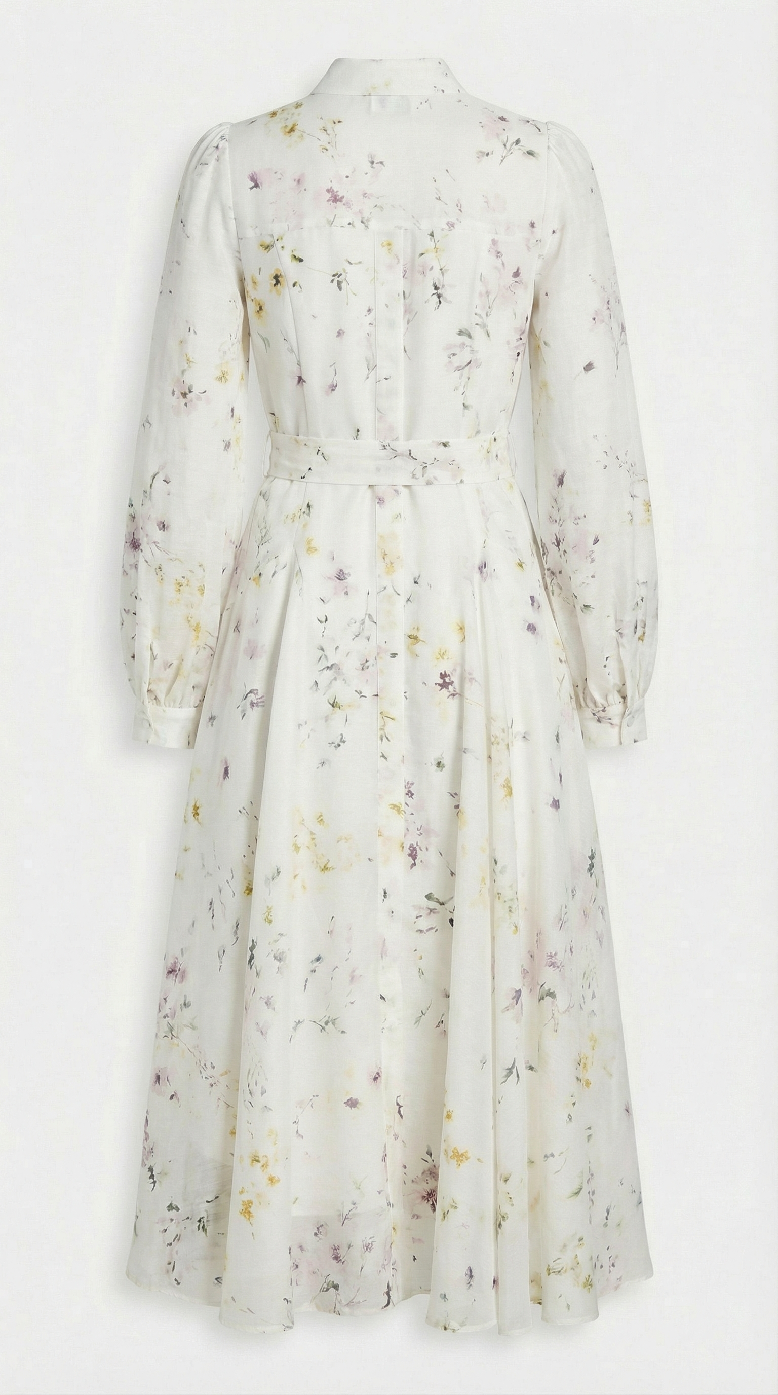 Runa - Vestido midi transparente con cordones y estampado
