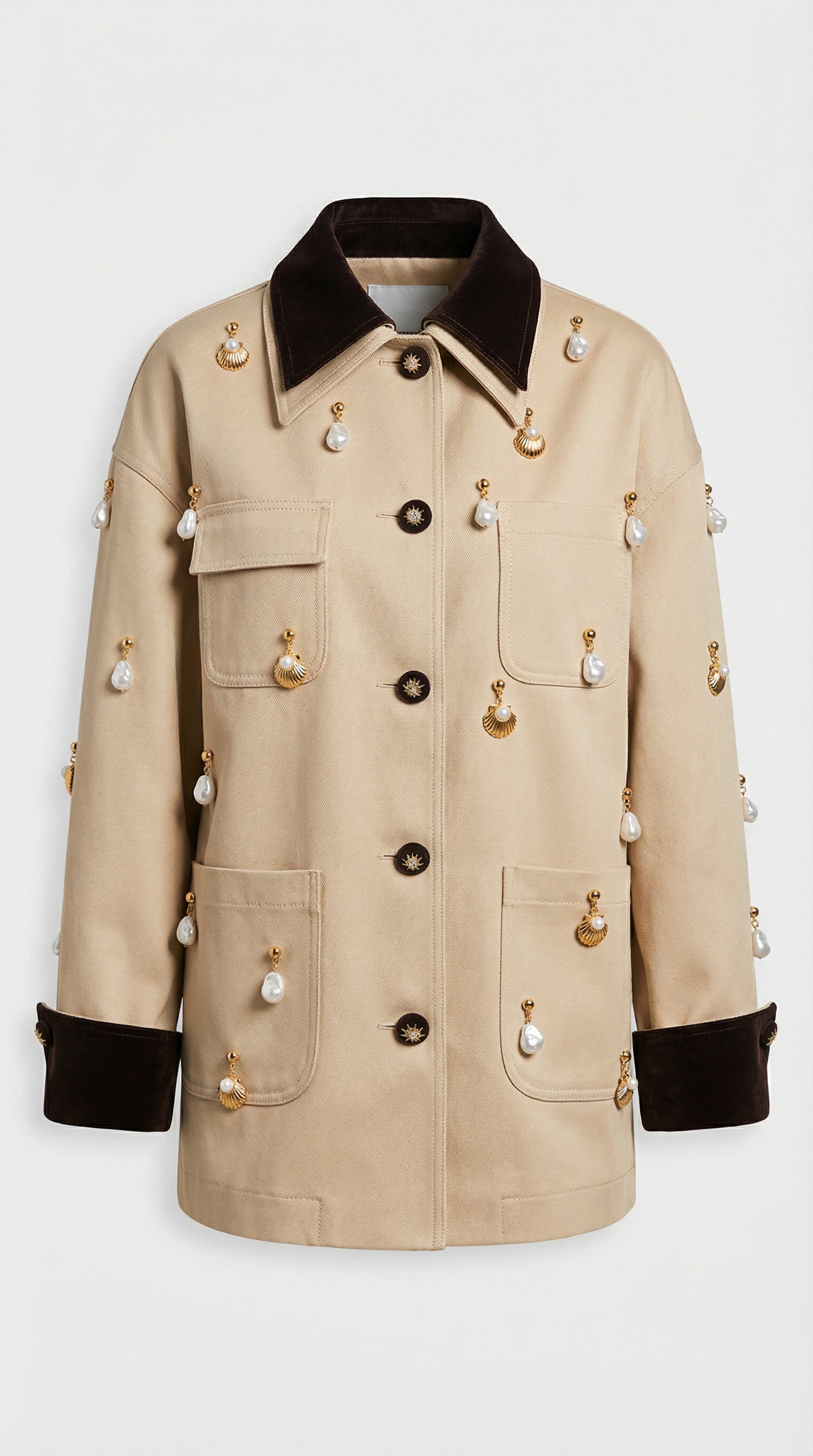 Veya - Pearl Embellished Contrast Jacket