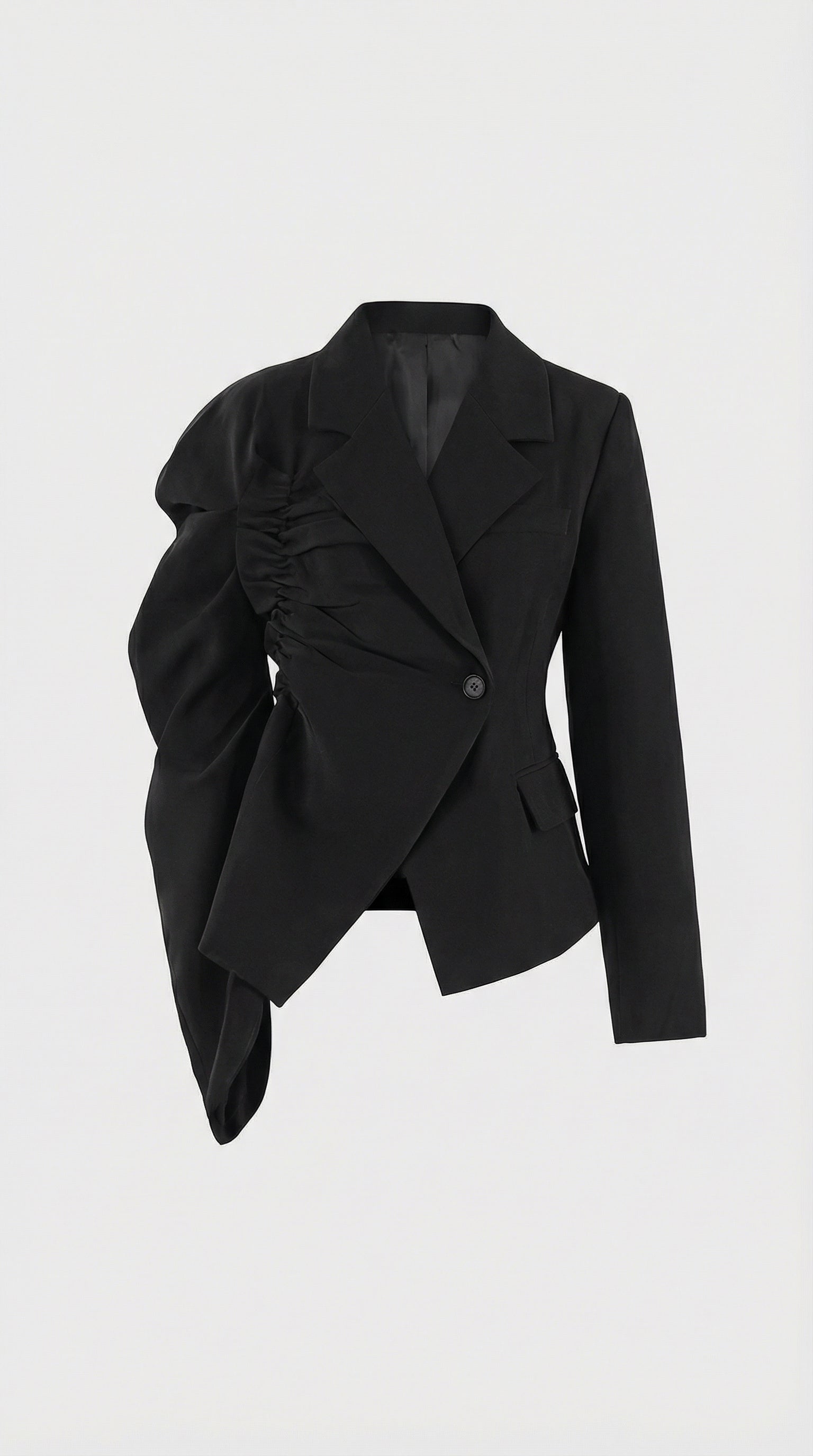 Aleva - Asymmetric Side-Gathered Blazer