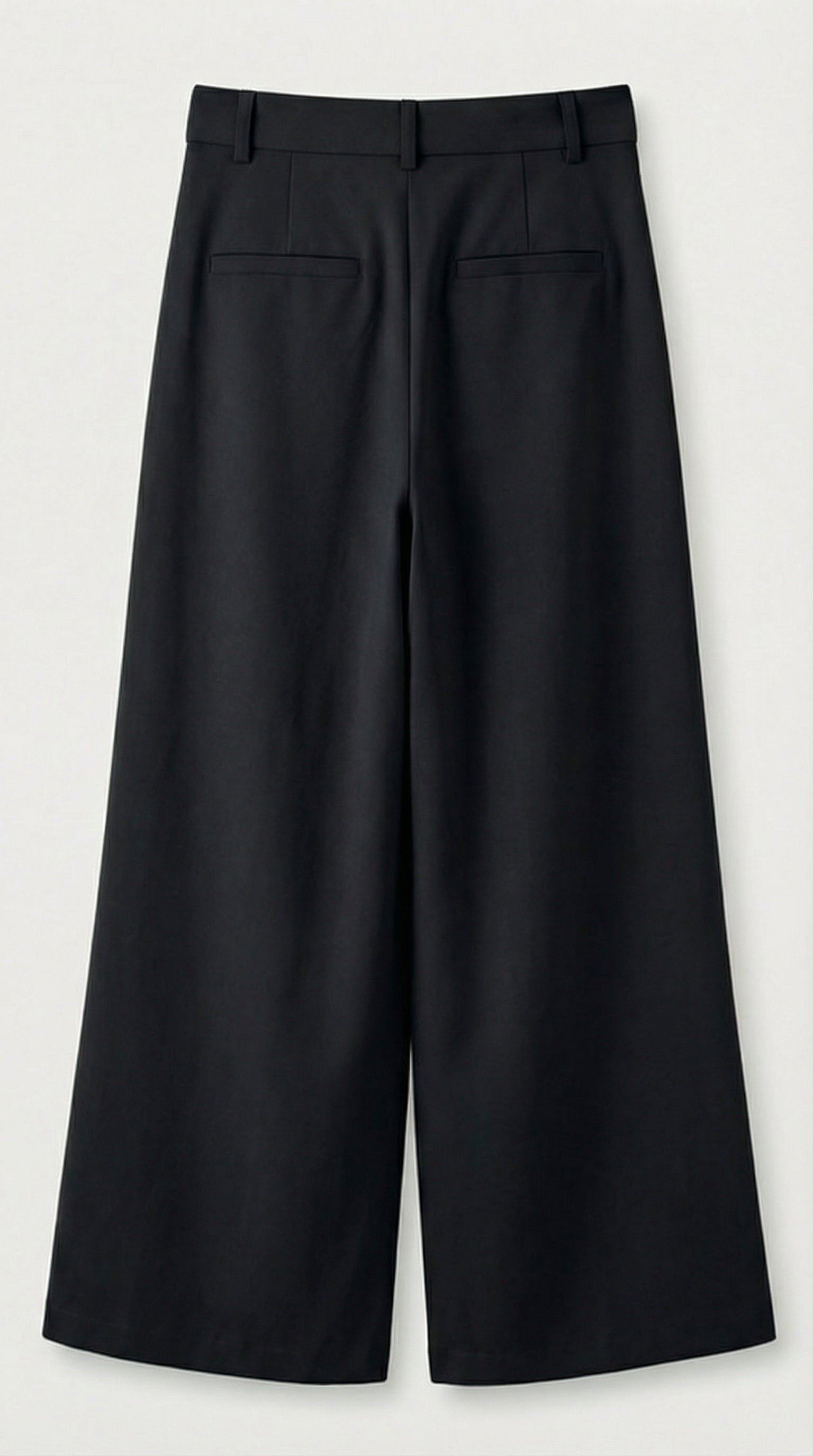 Nalo - Tie-Strap Faltenweite Hosen Schwarz