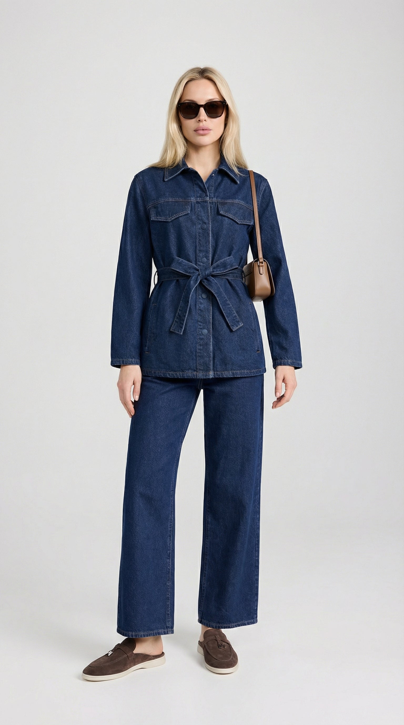 Tala - Vintage-Look lockeres, tailliertes Denim-Set