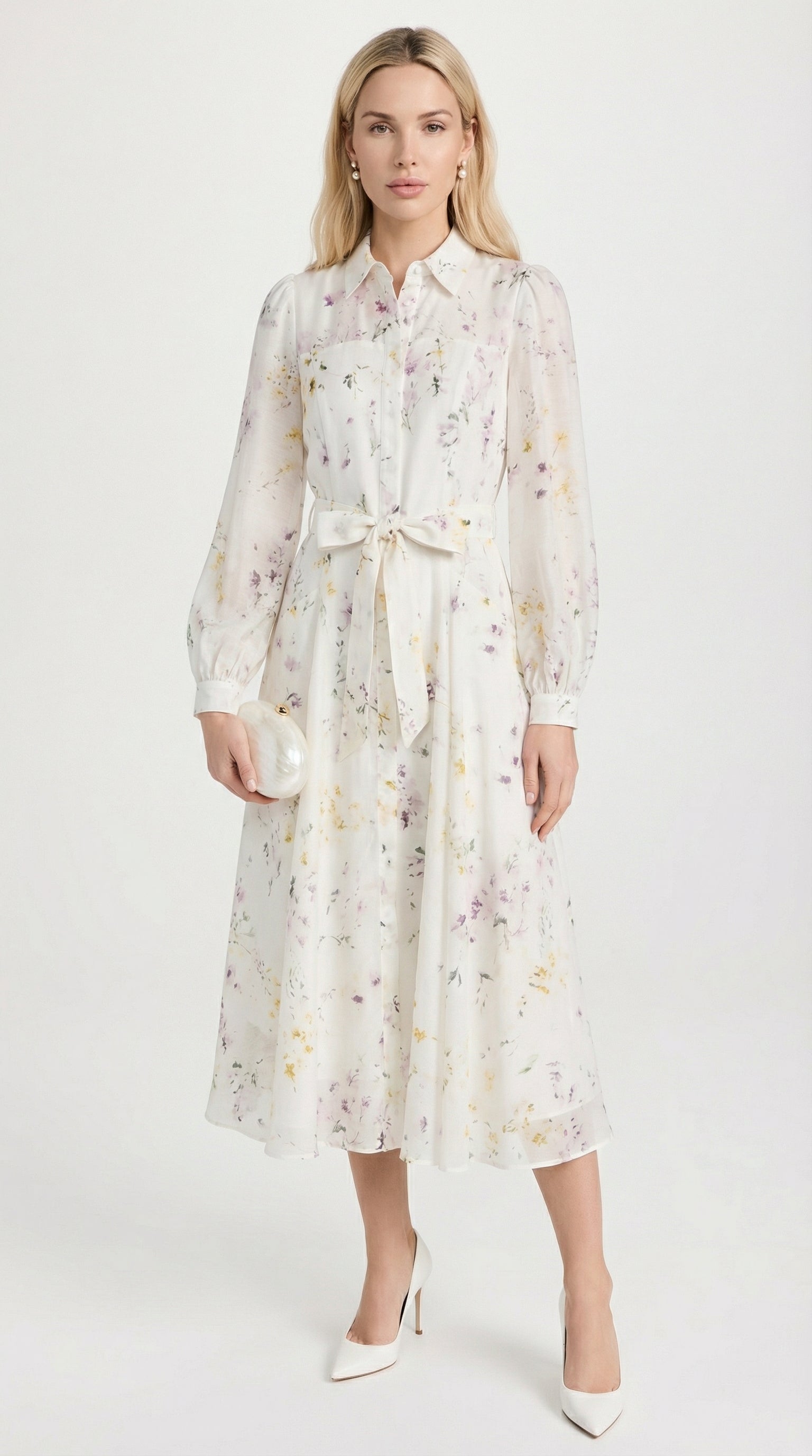 Runa - Vestido midi transparente con cordones y estampado