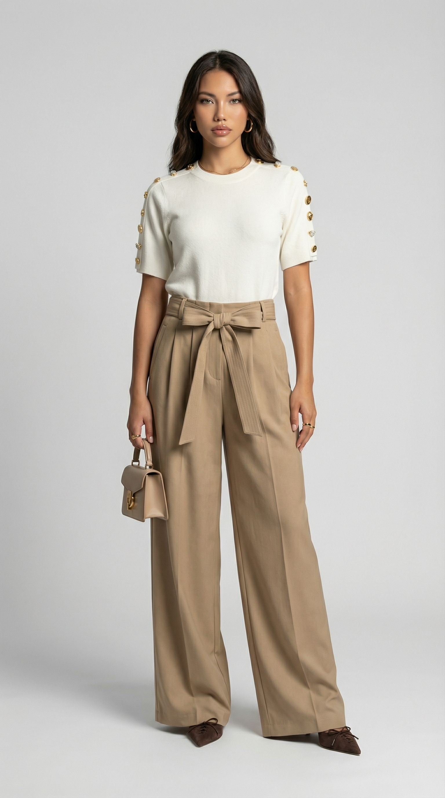 Nalo - Bindegurt Faltenweite Beine Beige