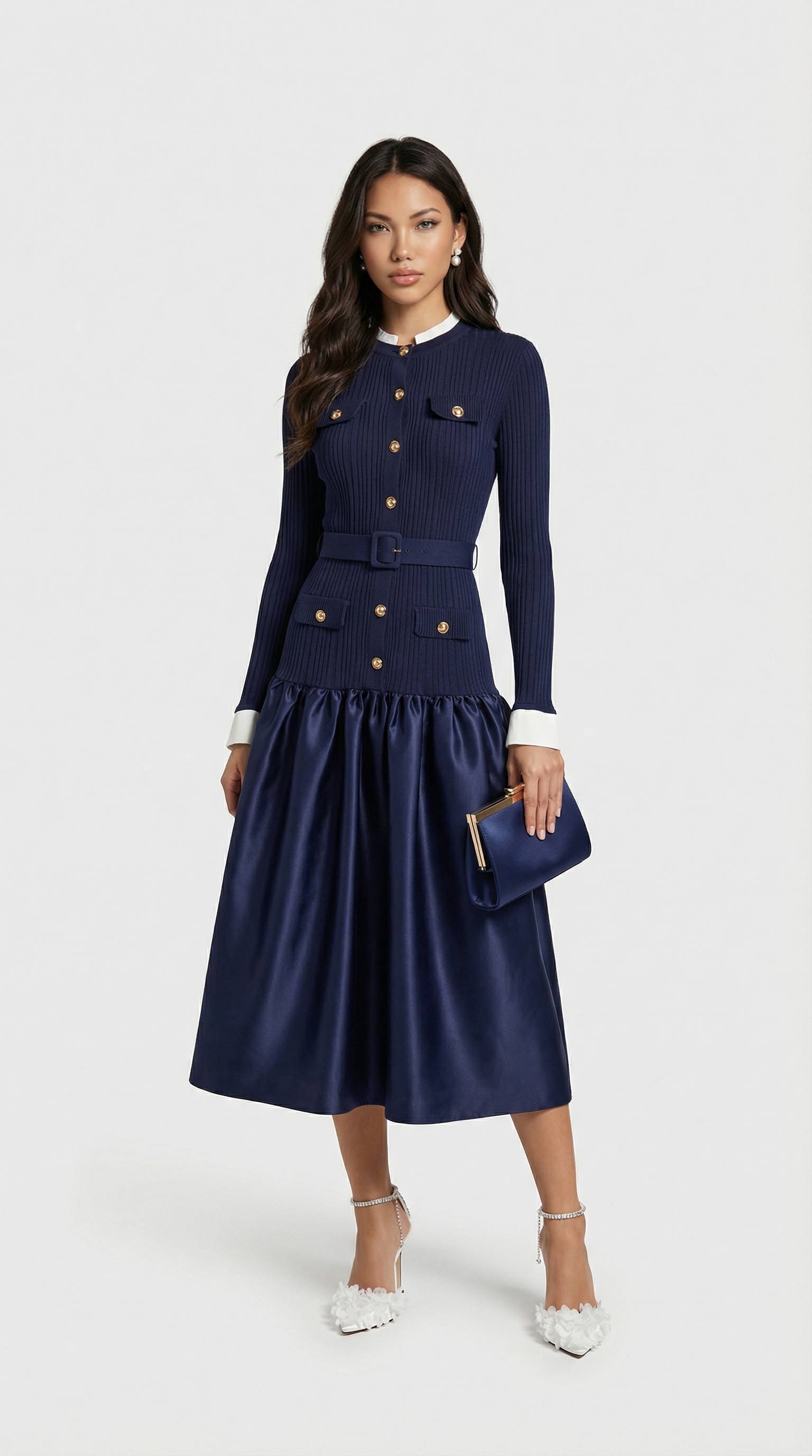 Lavi - French Style Spliced Chic Dress