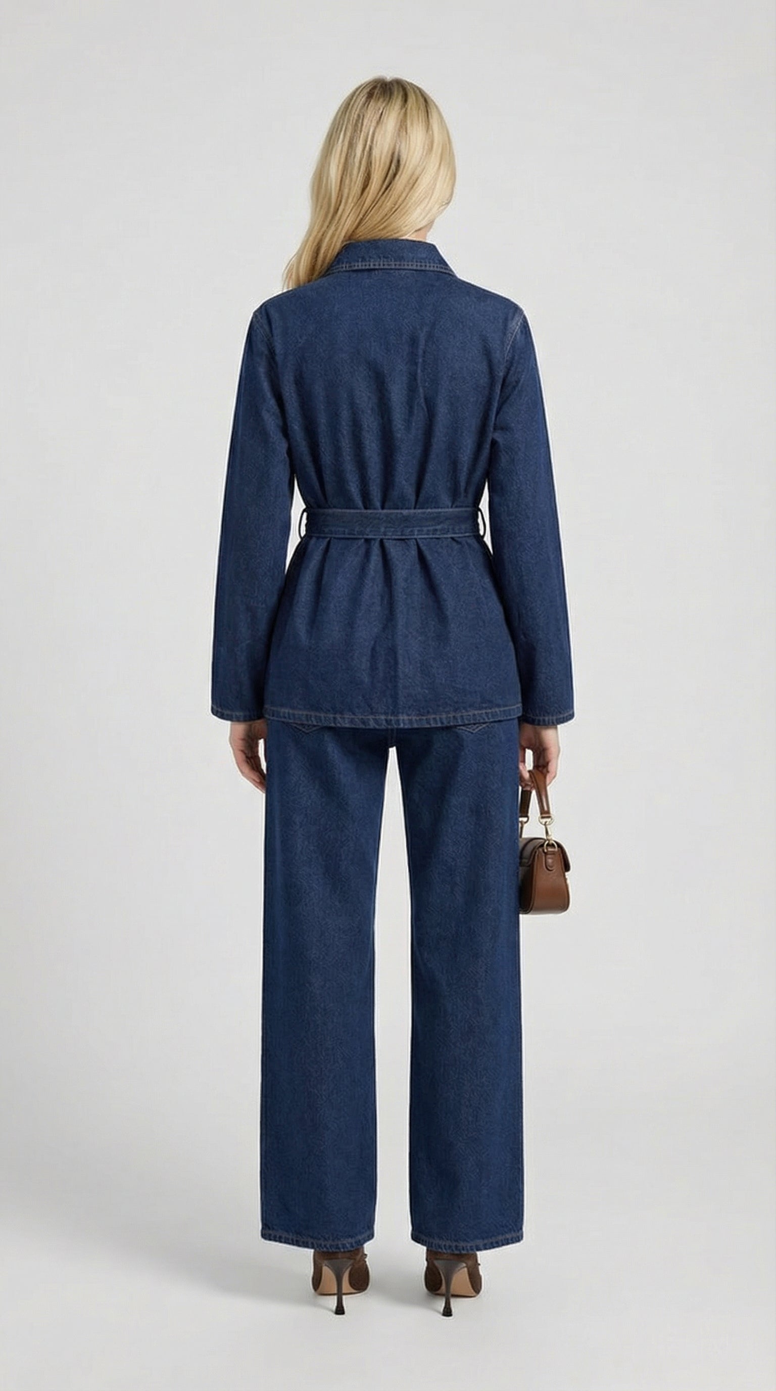 Tala - Completo Vintage in Denim con Cintura e Look Larga