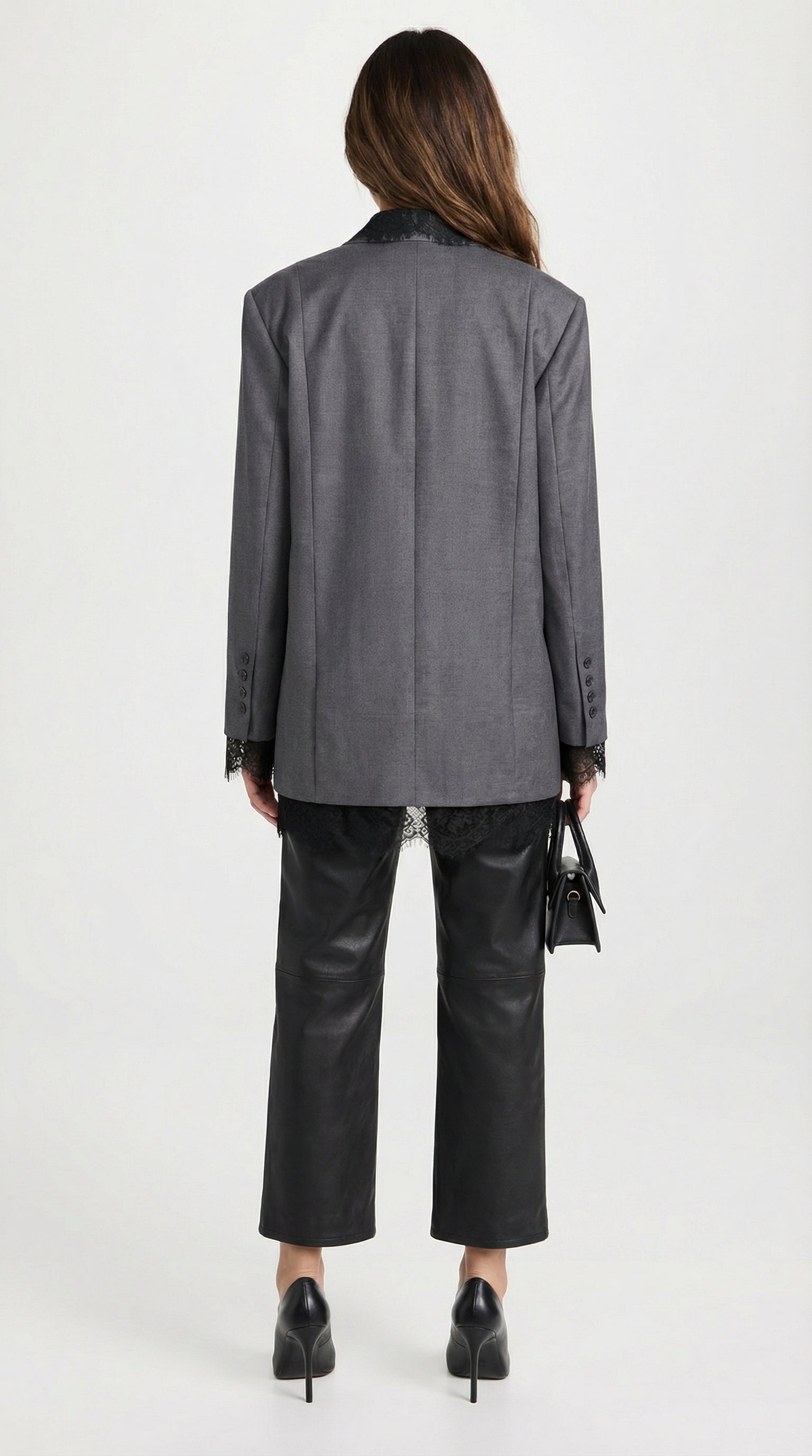 Elia - Elegancka Marynarka z Koronkowymi Wstawkami