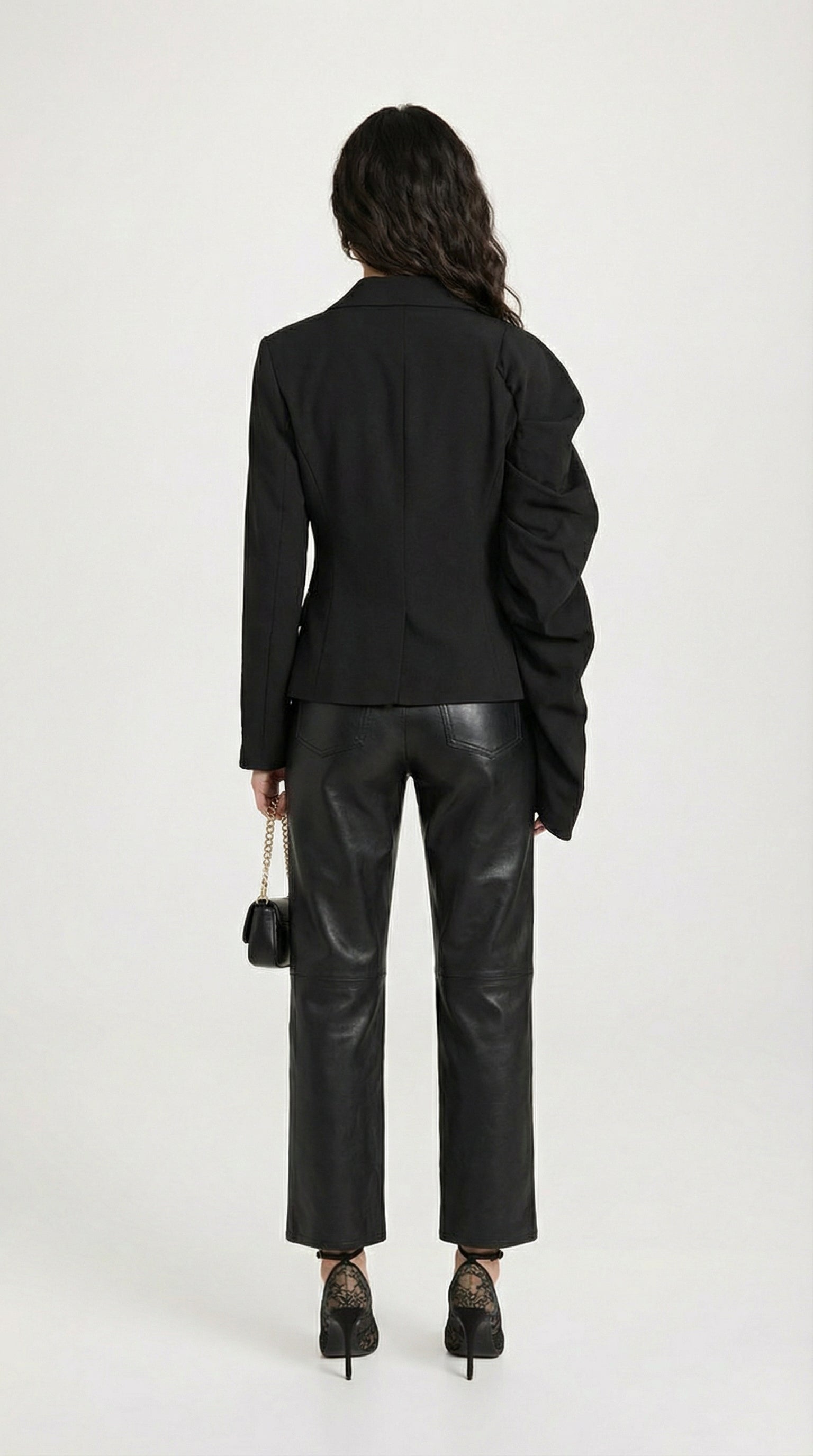 Aleva - Blazer asymétrique froncé sur le côté