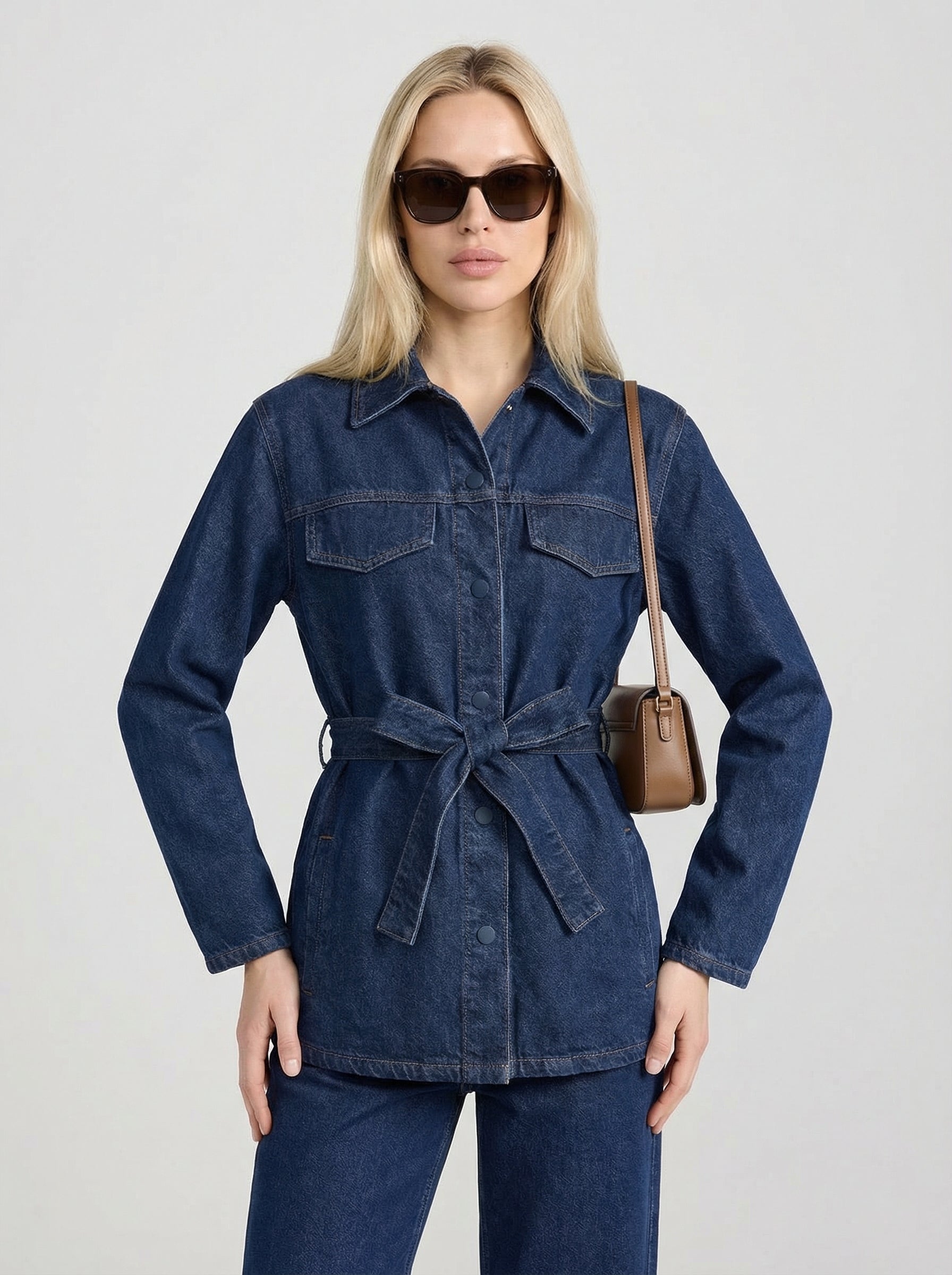 Tala - Vintage-Look lockeres, tailliertes Denim-Set