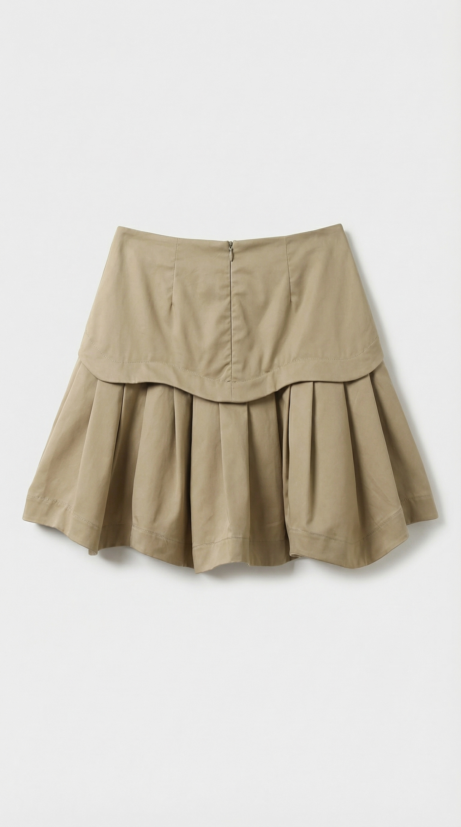 Aso - Scalloped Tiered Mini Skirt