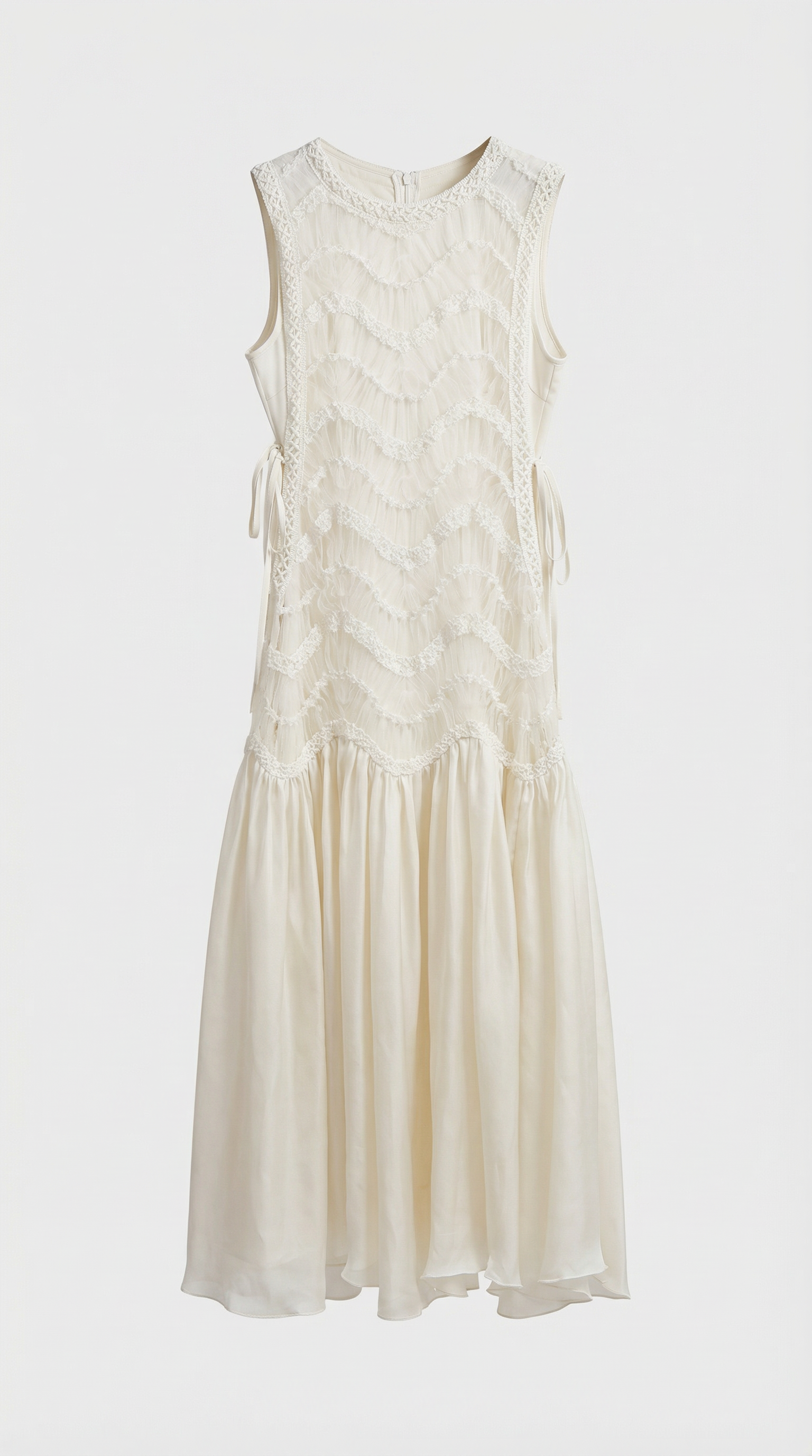 Bia - Vestito midi con pizzo a chevron