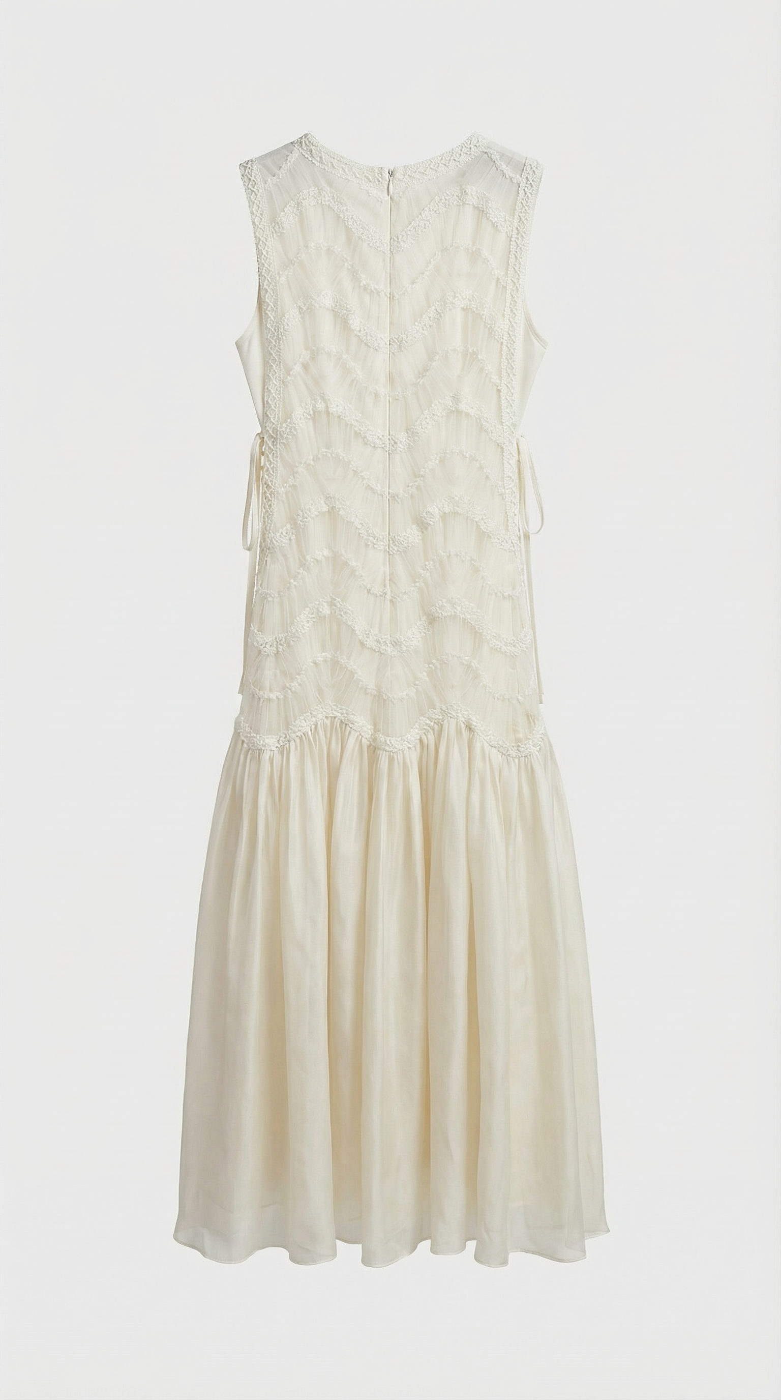 Bia - Vestito midi con pizzo a chevron