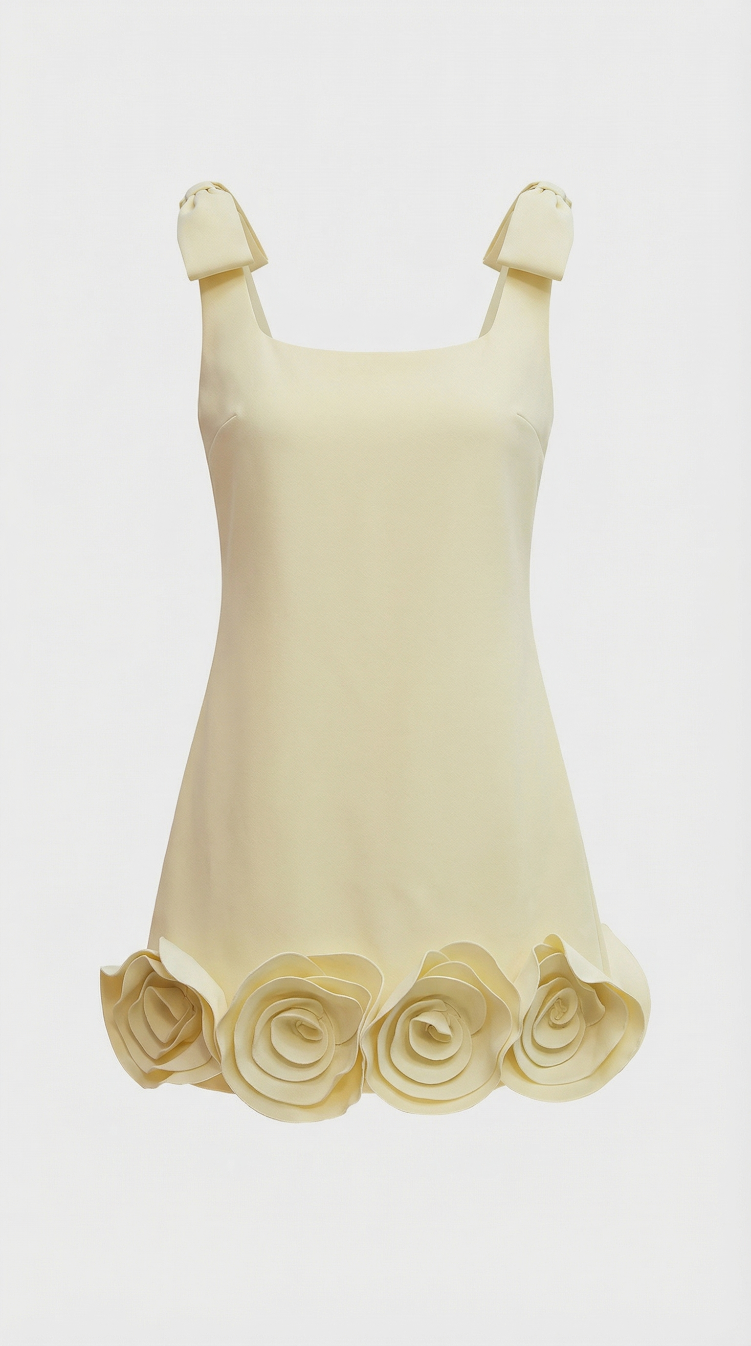 Robe Courte Rosa à Ourlet Floral 3D