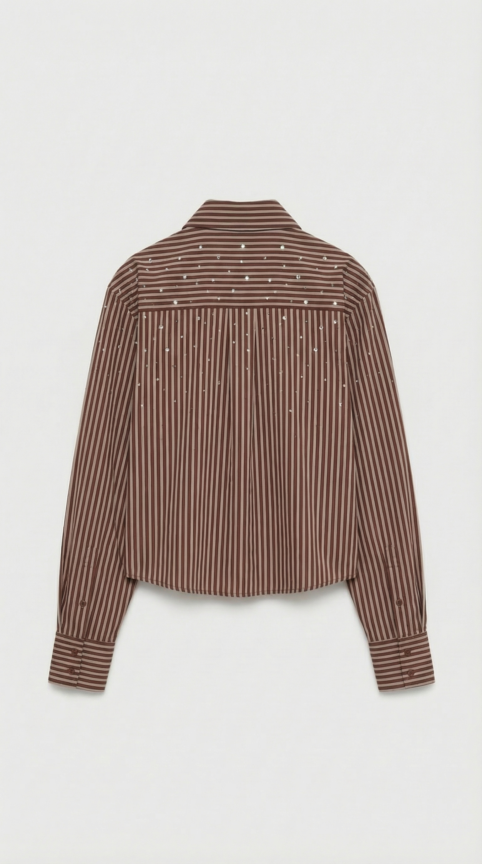 Bita - Camicia Corta a Righe con Dettaglio Schizzi di Vernice
