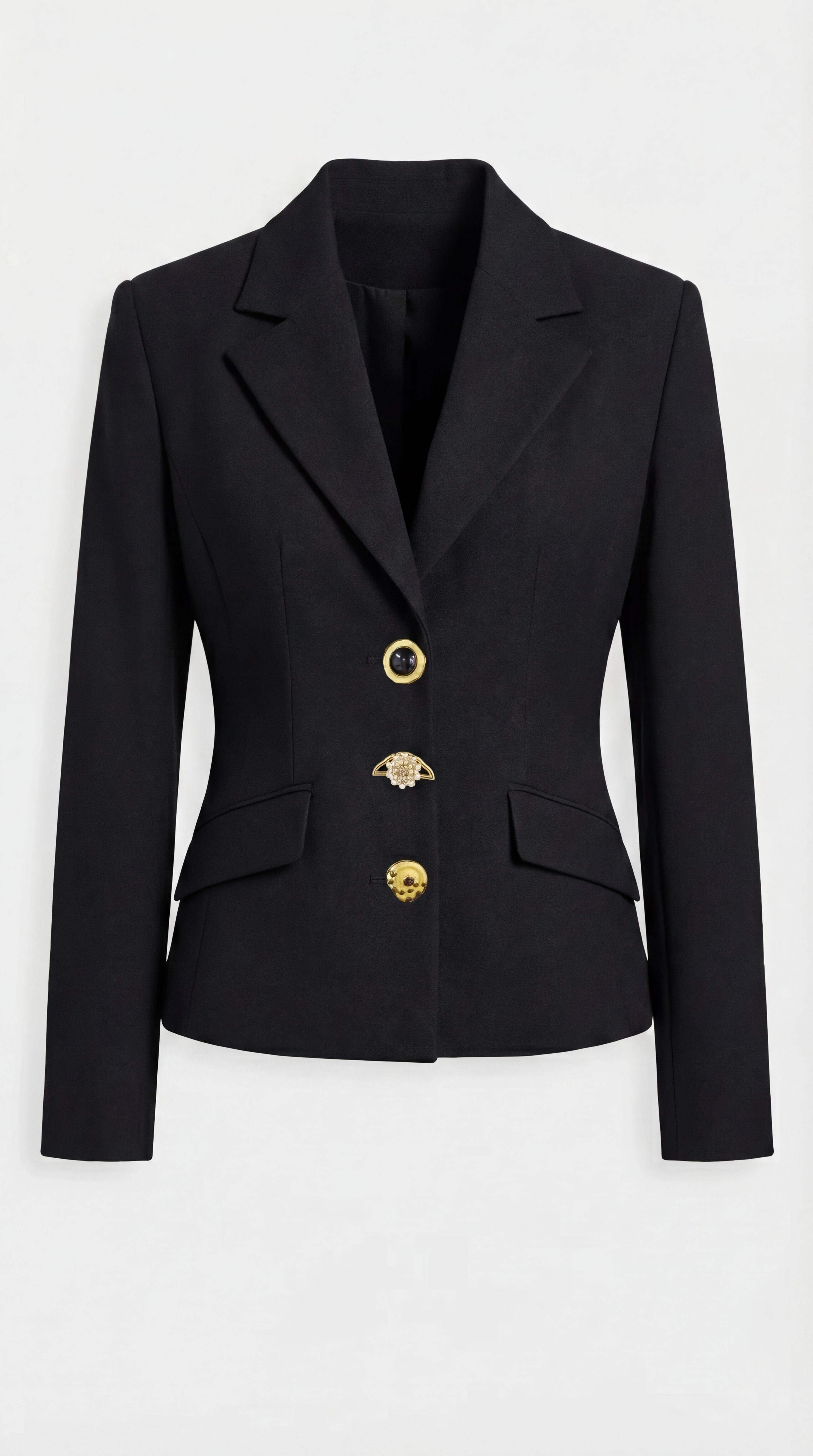 Nola - Slimming Spliced Laced-Up Blazer