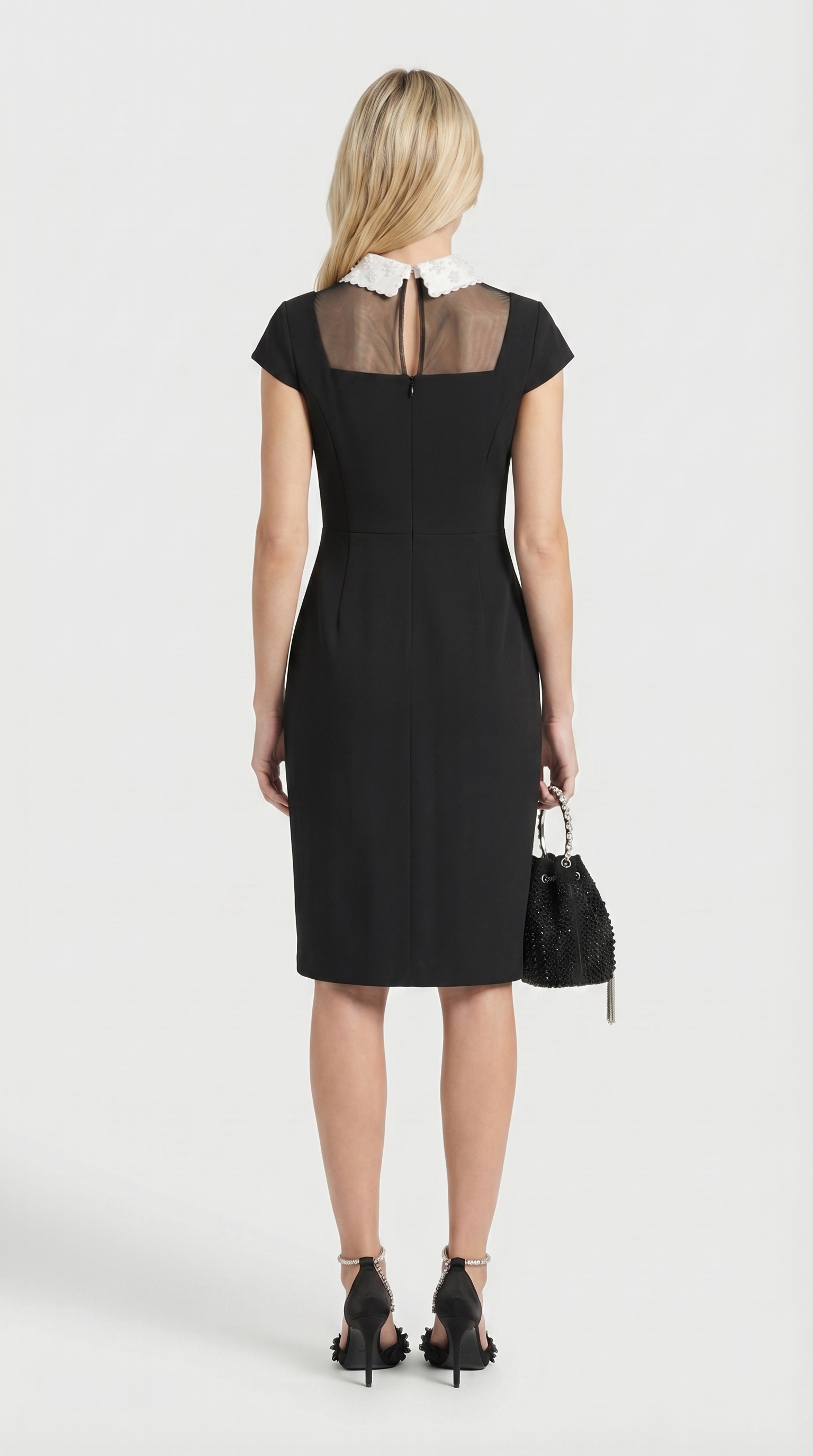 Kano - Pearl-Embellished Collar Dress