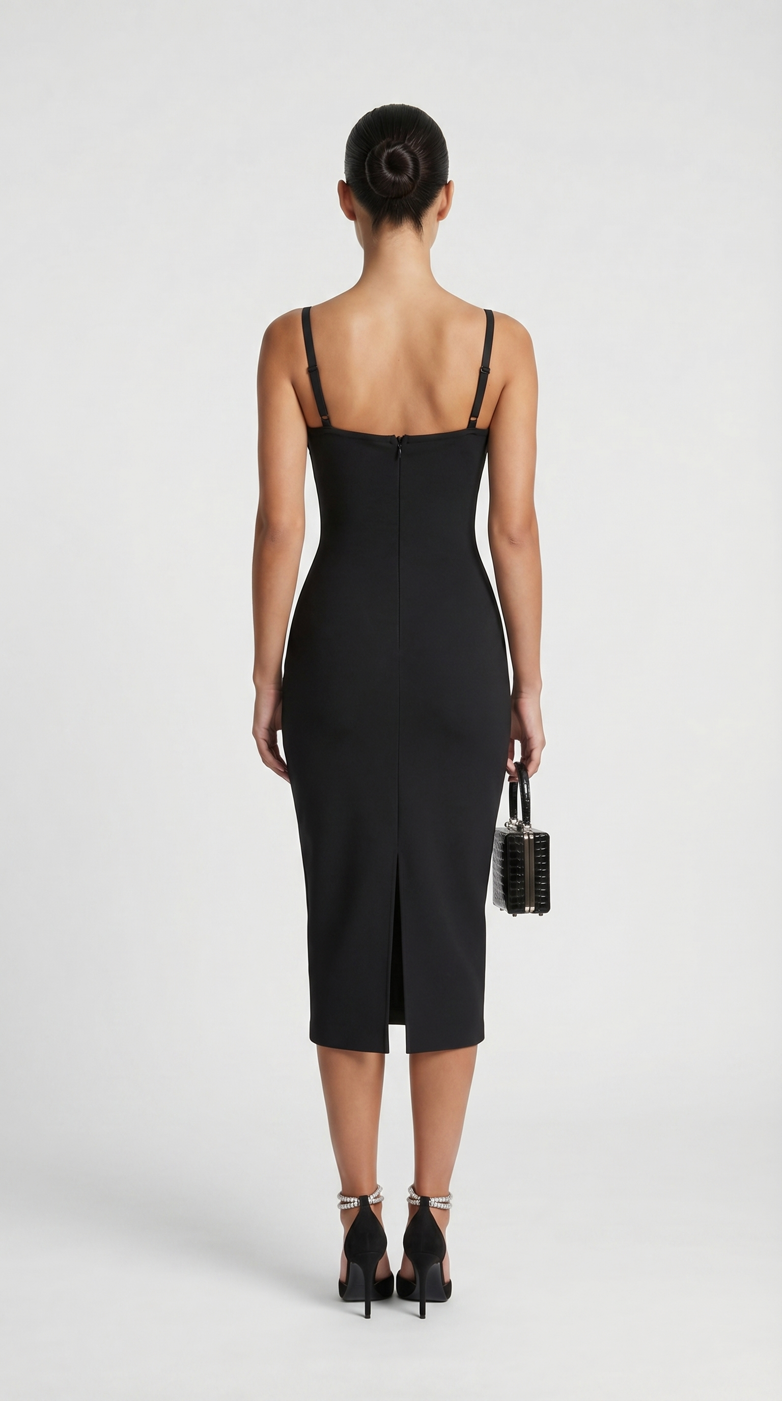 Zuno - Crystal-Embellished Bustier Midi Dress