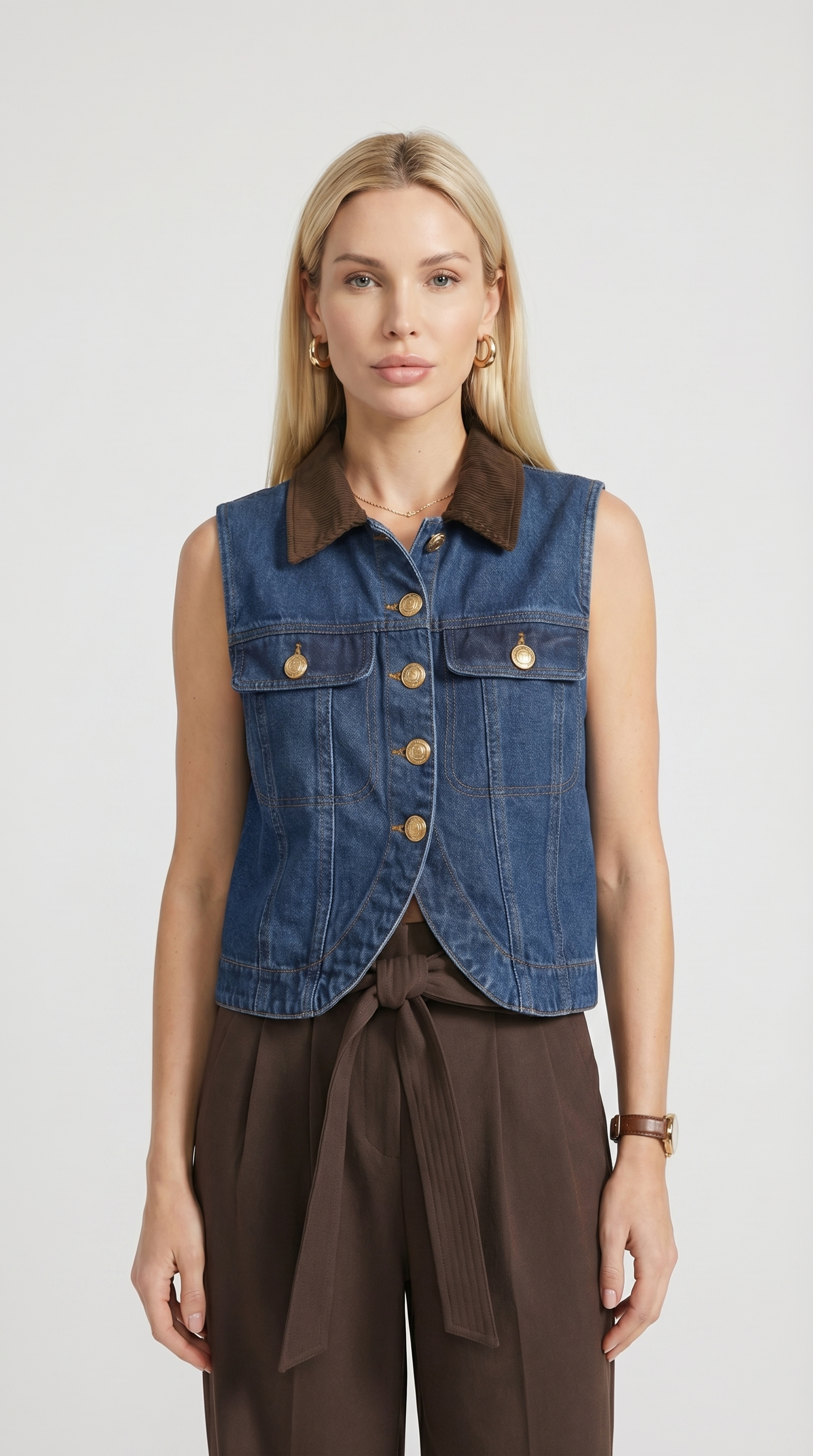 Ayu - Denim & Corduroy Heritage Vest