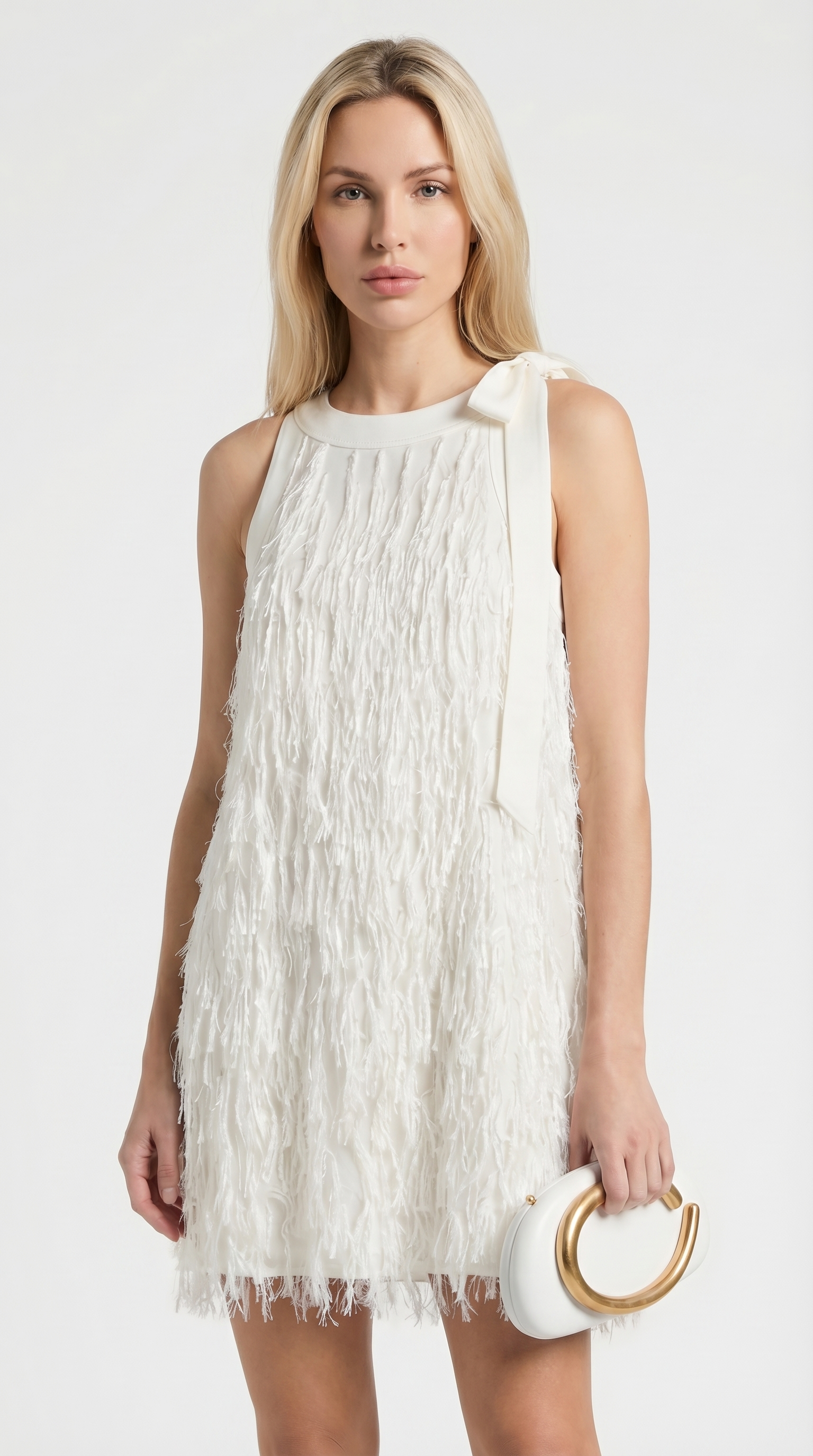Ery - Fringed Sleeveless Party Dress