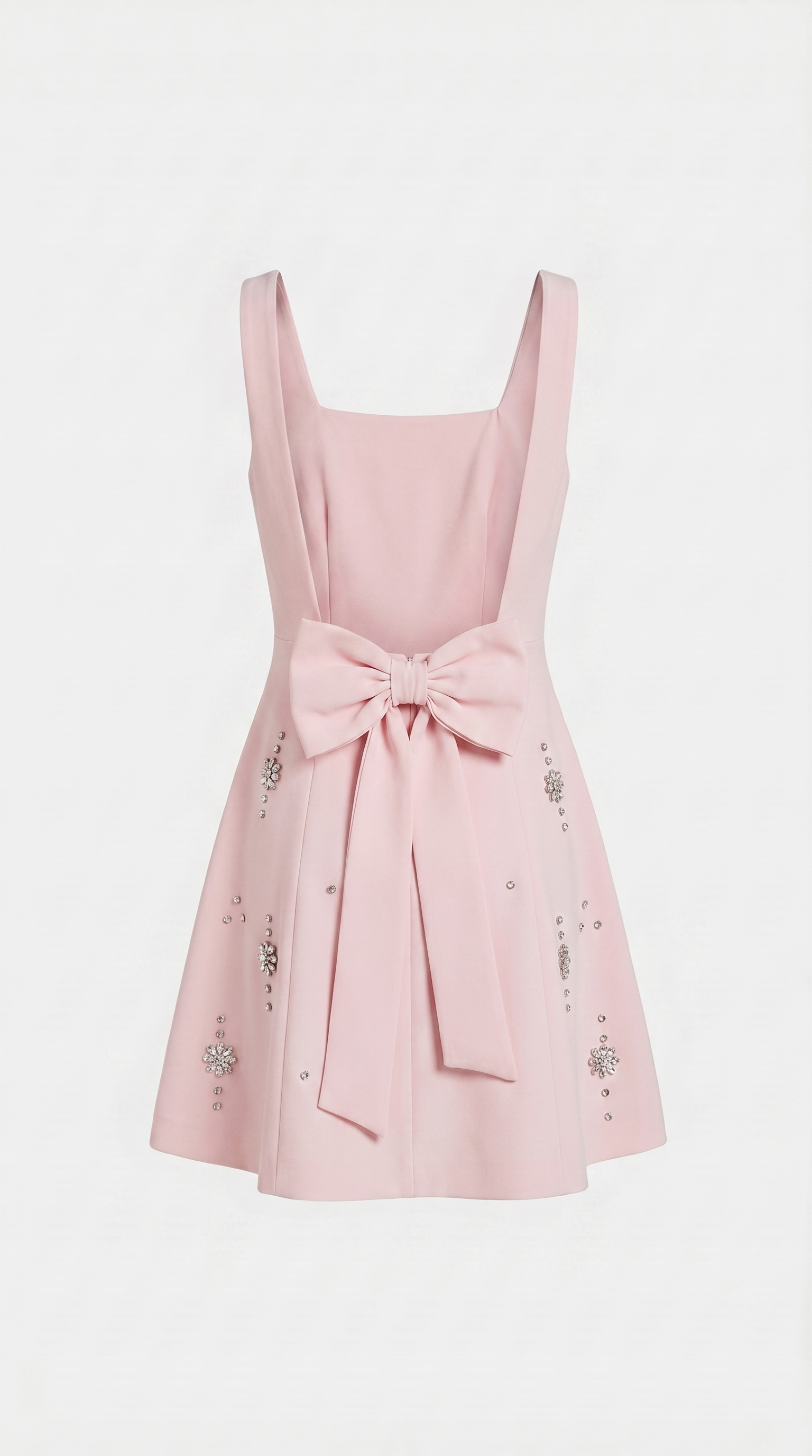 Mona - Crystal-Embellished A-Line Mini Dress Pink
