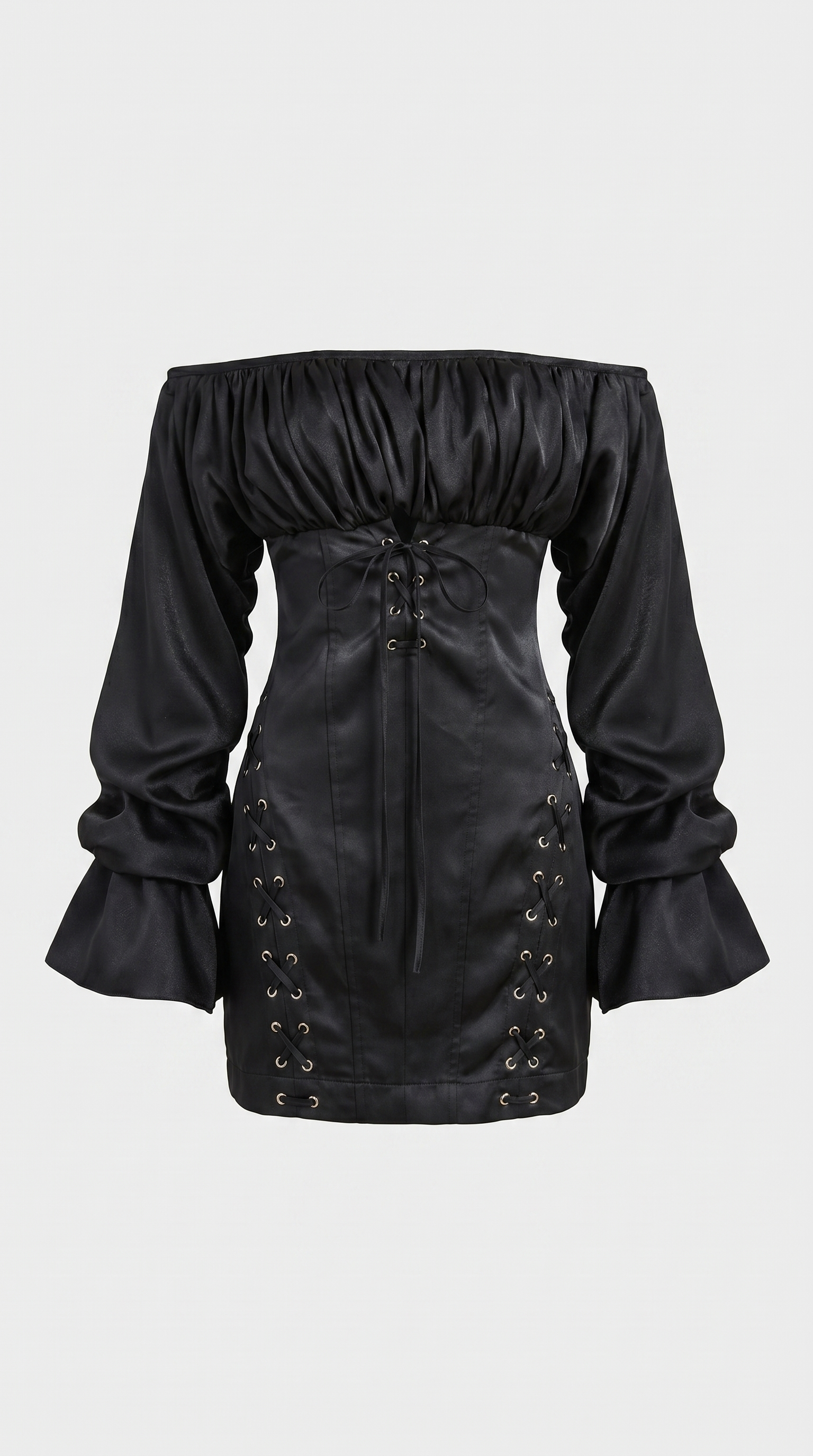 Diana - Gúna Mini Corset Le Lace-Up As an gChoim Dubh