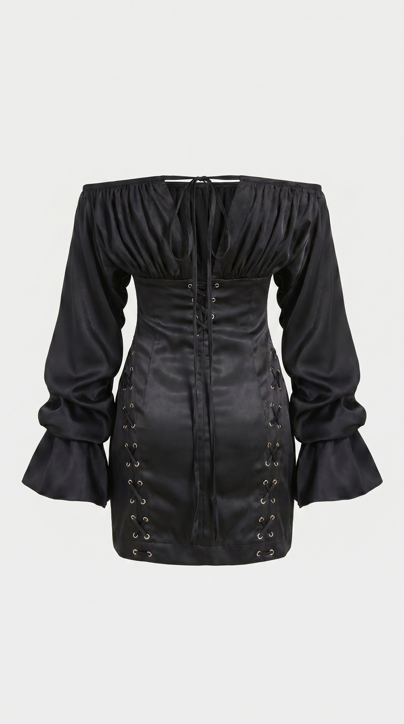 Diana - Gúna Mini Corset Le Lace-Up As an gChoim Dubh