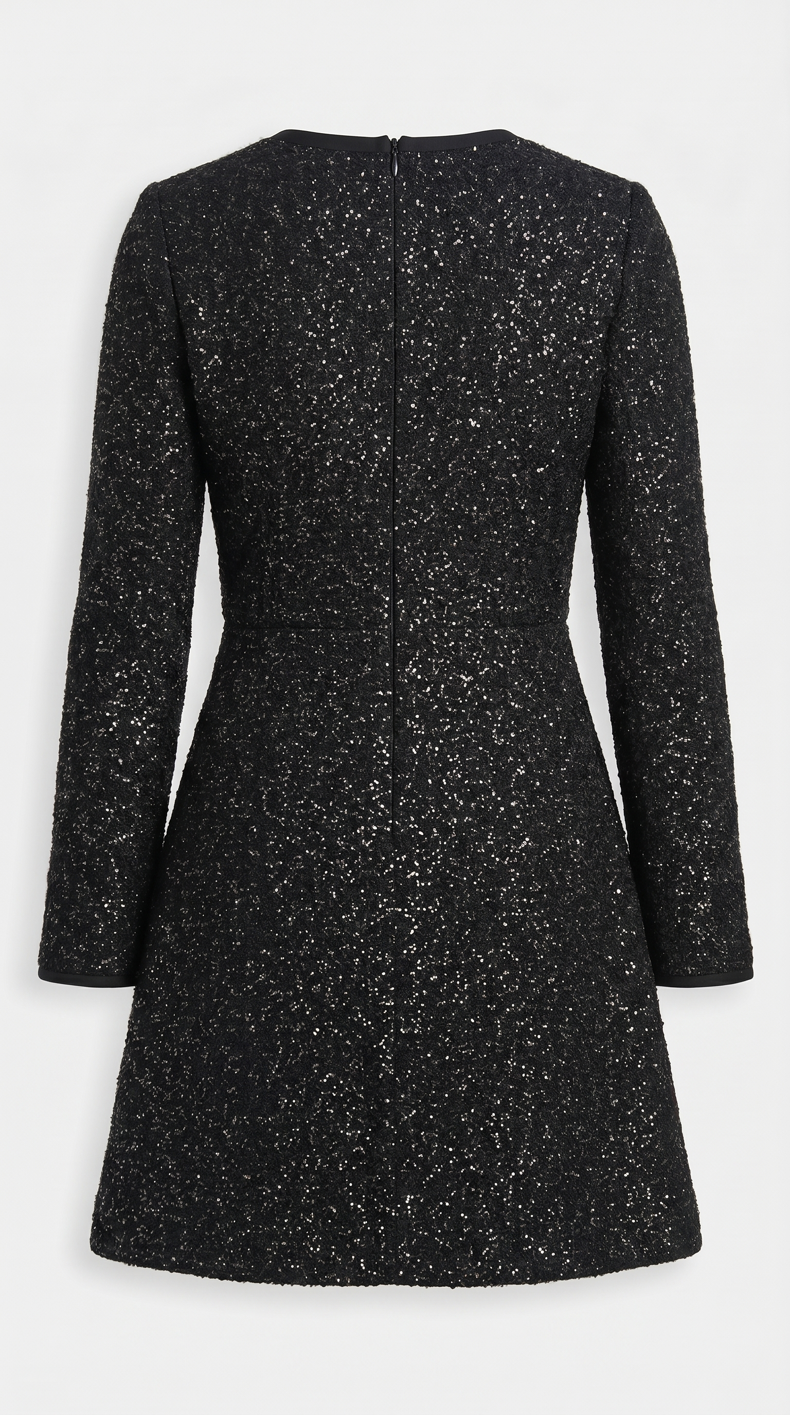 Glaven - Long Sleeve Slim Short Dress with Stylish Bow Accents