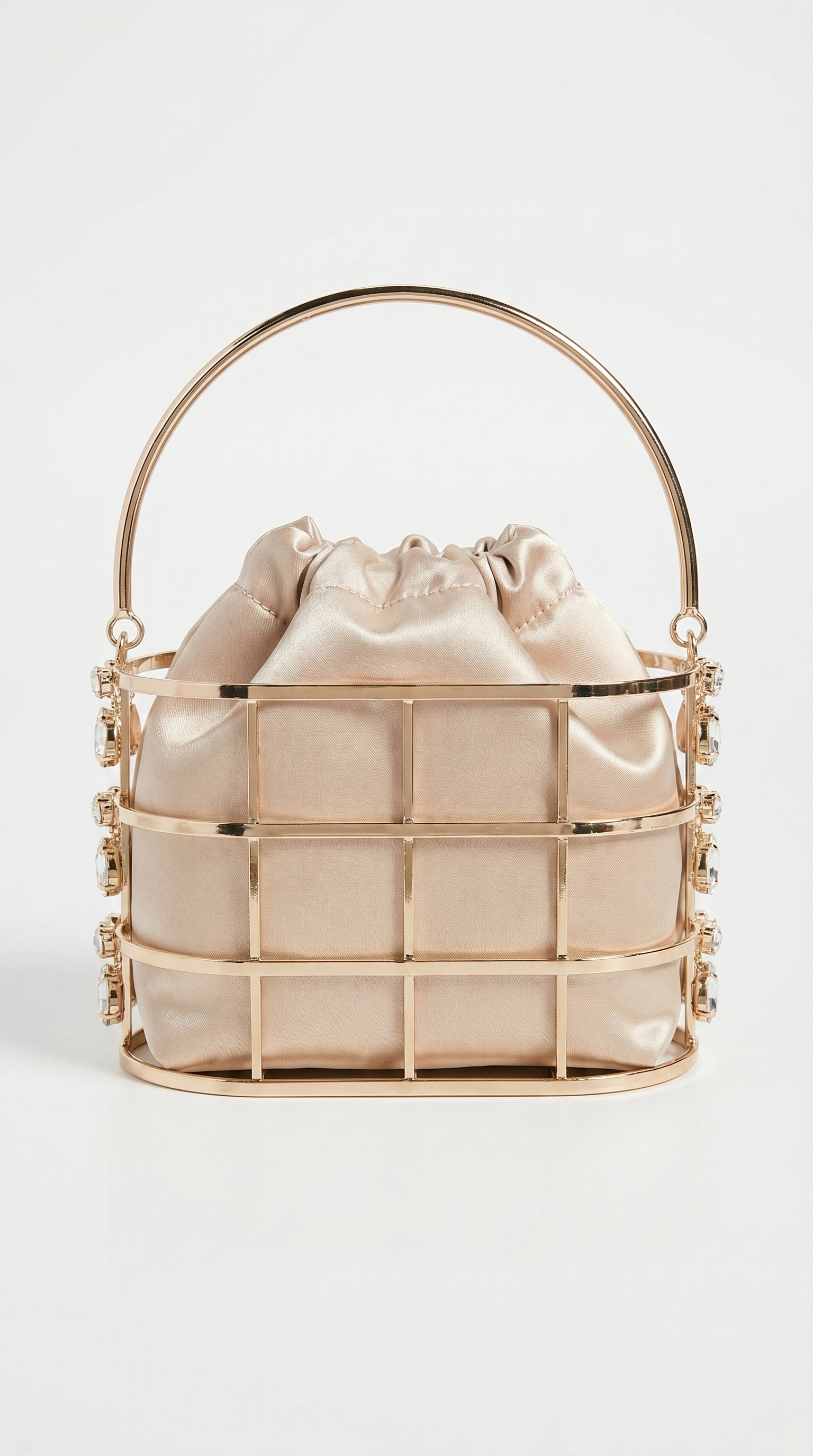 Solene - Luxuriöse mit Diamanten besetzte Kristall-Eimer-Tasche