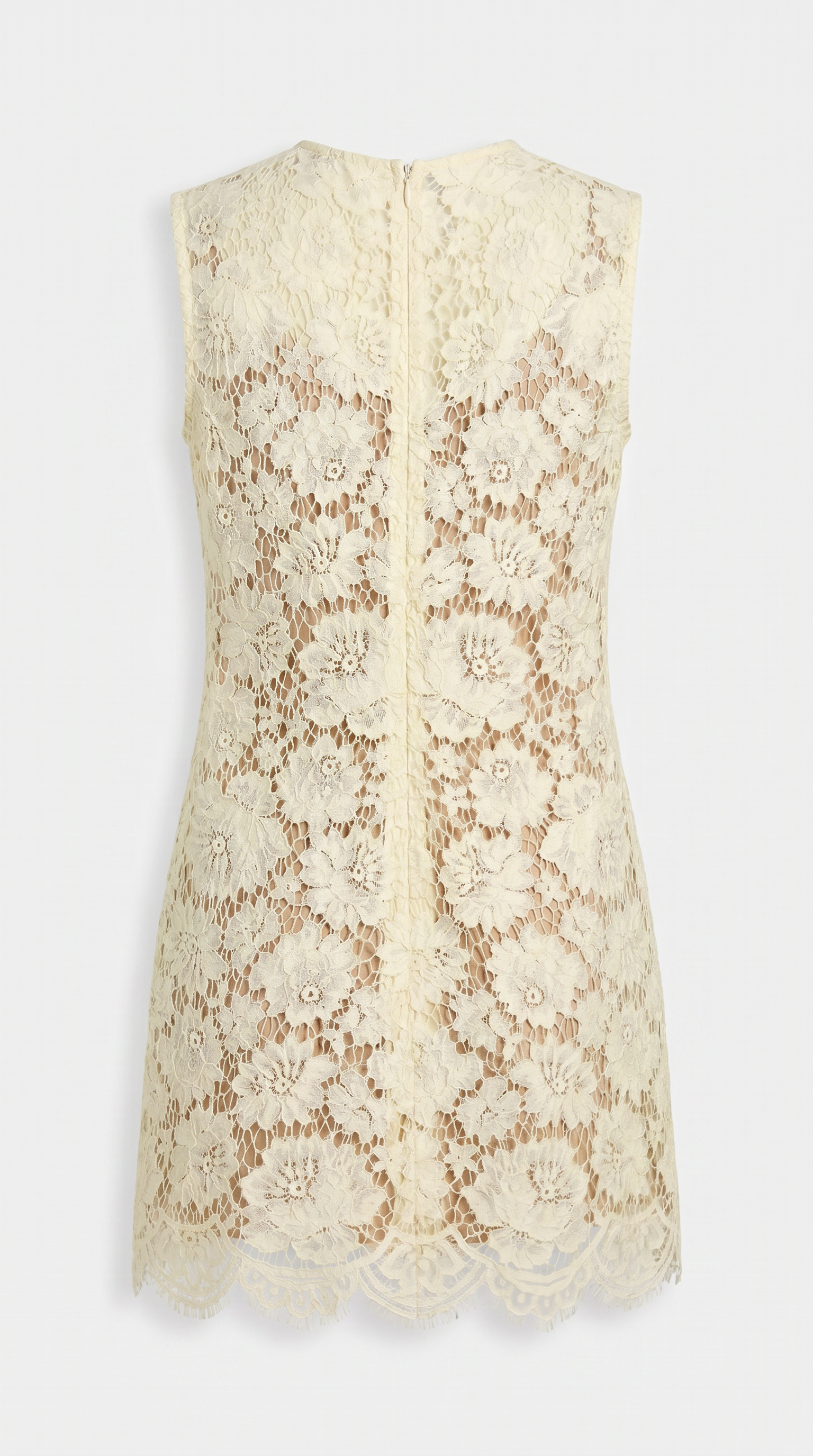 Tide - Sleeveless Floral Lace Shift Mini Dress