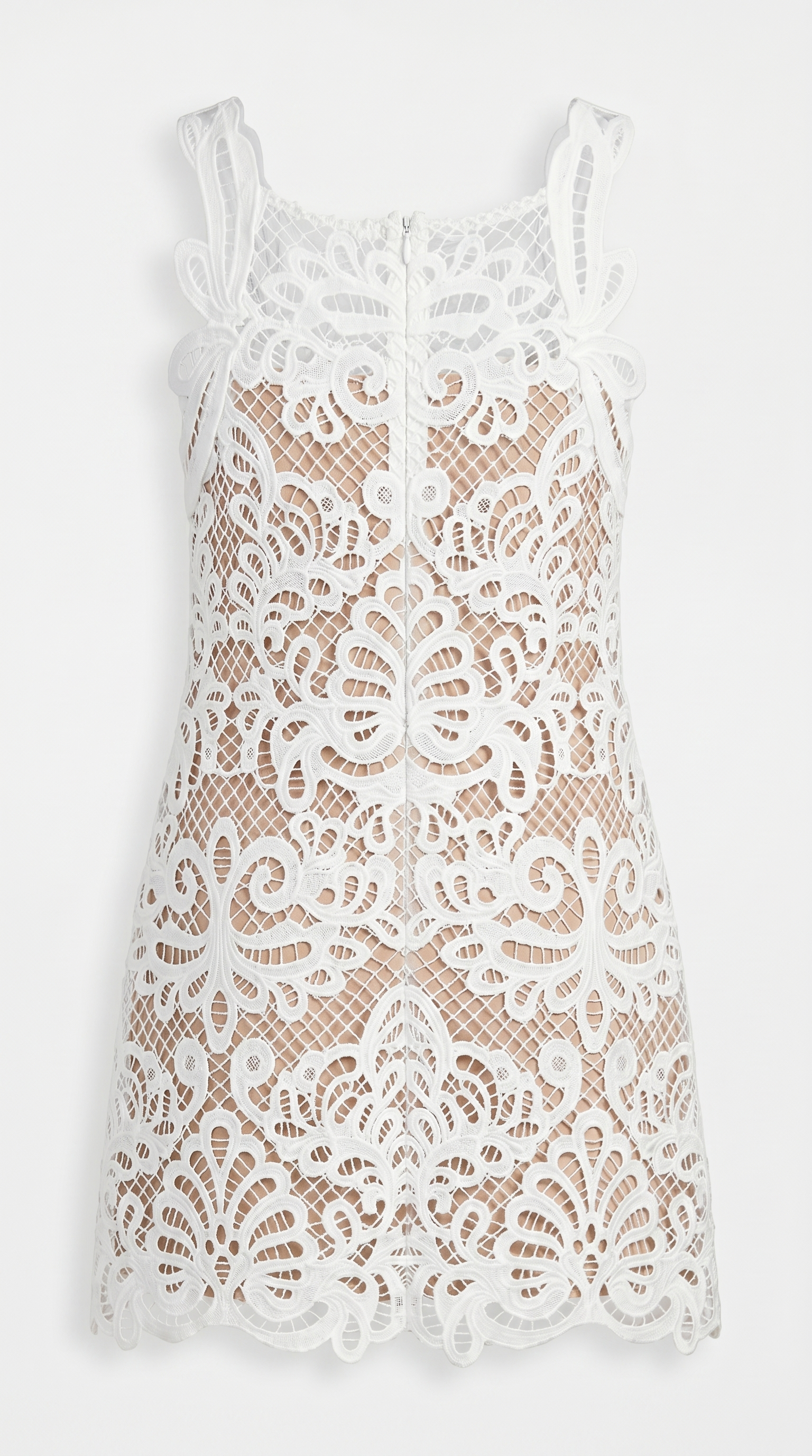 Amal - Graphic Guipure Lace Mini Dress