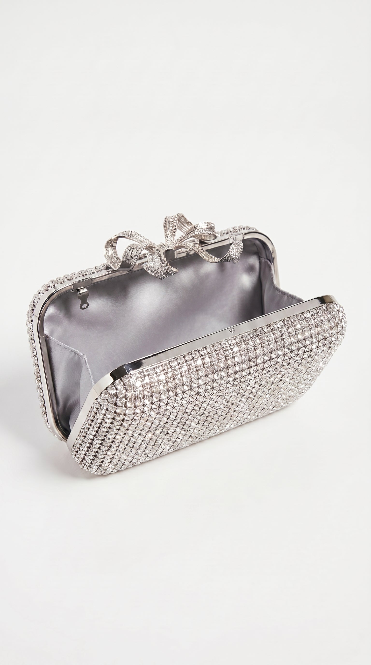 Thal - Kristallverzierte Bogen-Minaudière-Clutch "Sliver"