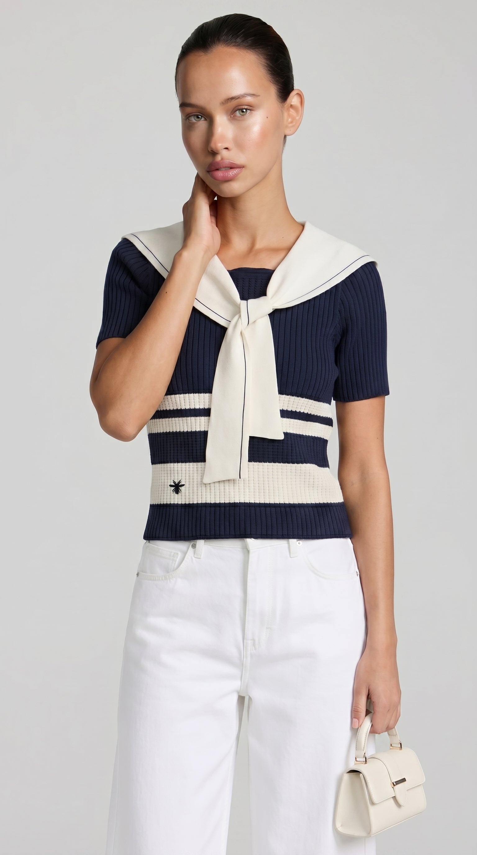 Lure - Nautical Striped Knit Top