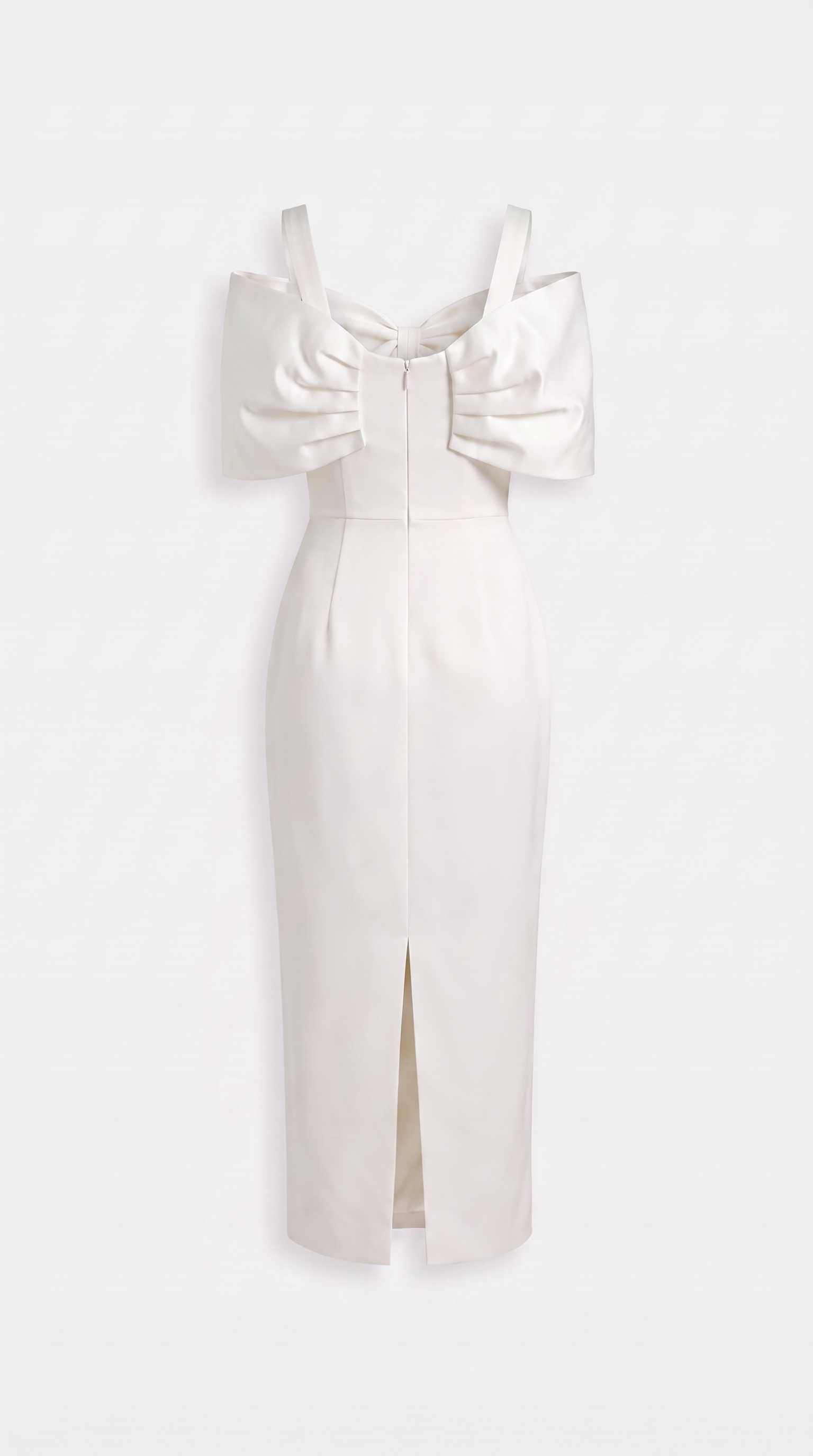 Tuli - Off-Shoulder Schleifen-Maxikleid Weiß