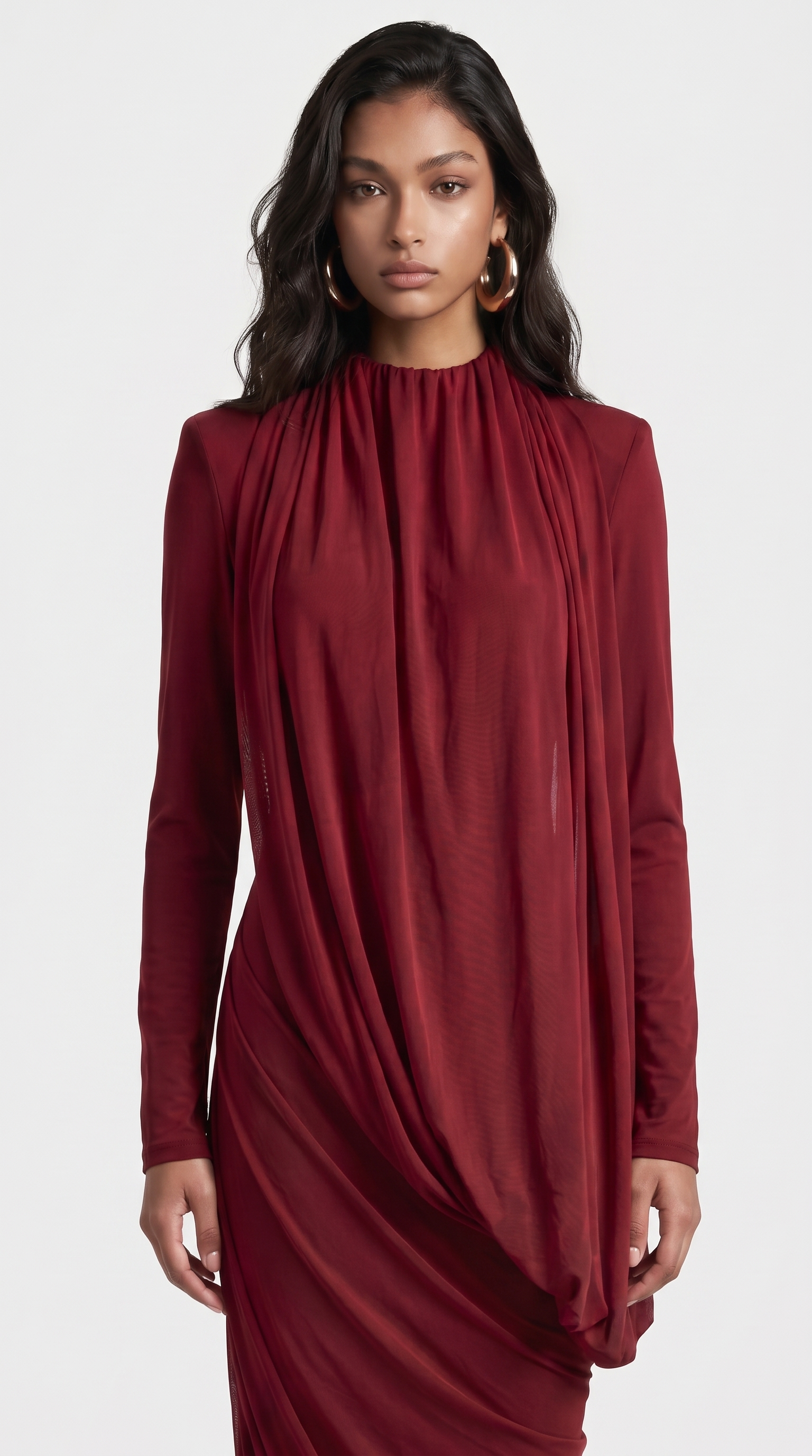 Naya - Elegant Vintage Spliced Ribbon Maxi Dress