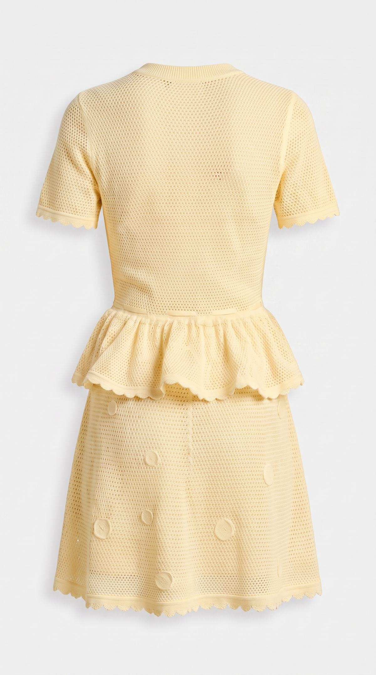 Alsi - 3D Floral-Appliqué Knit Cardigan & Skirt Set