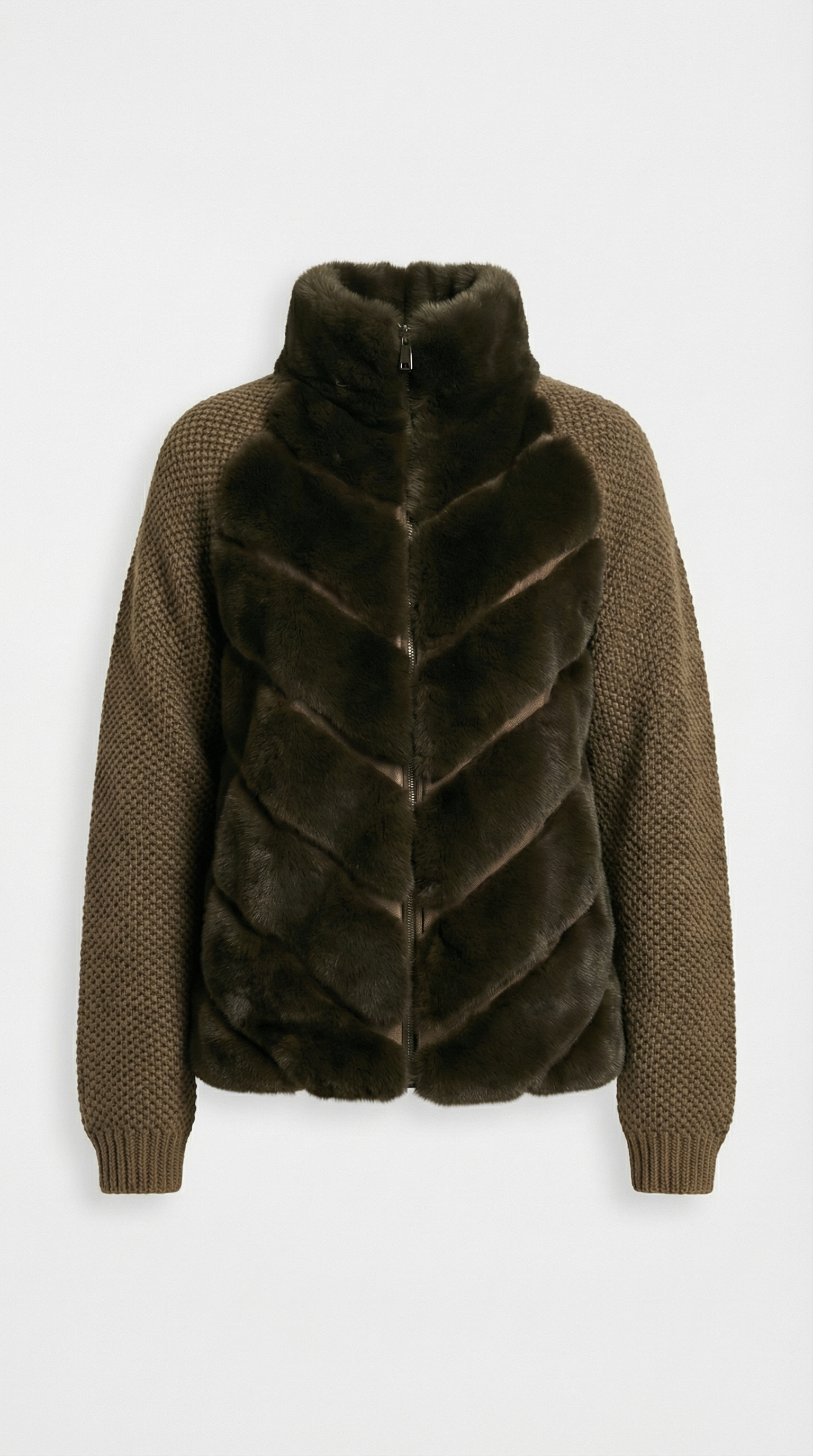 Brumal - Veste patchwork en fourrure végane