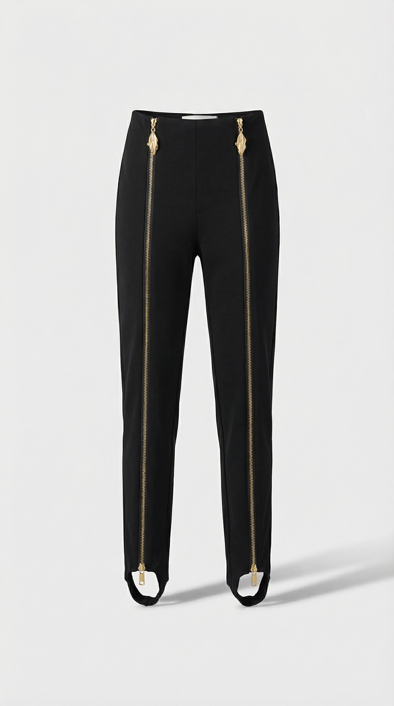 Kori - Lange Reißverschluss-Design Slim Fit Hose
